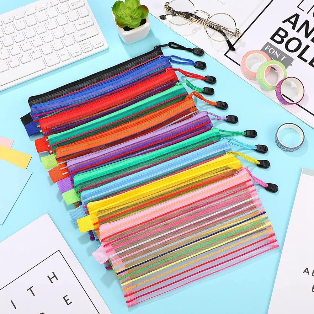 Paquete de 120 bolsas de con cremallera multicolor para lápices, bolsas de de viaje, bolsa de pequeña para oficina, escuela, accesorios de viaje, multicolor