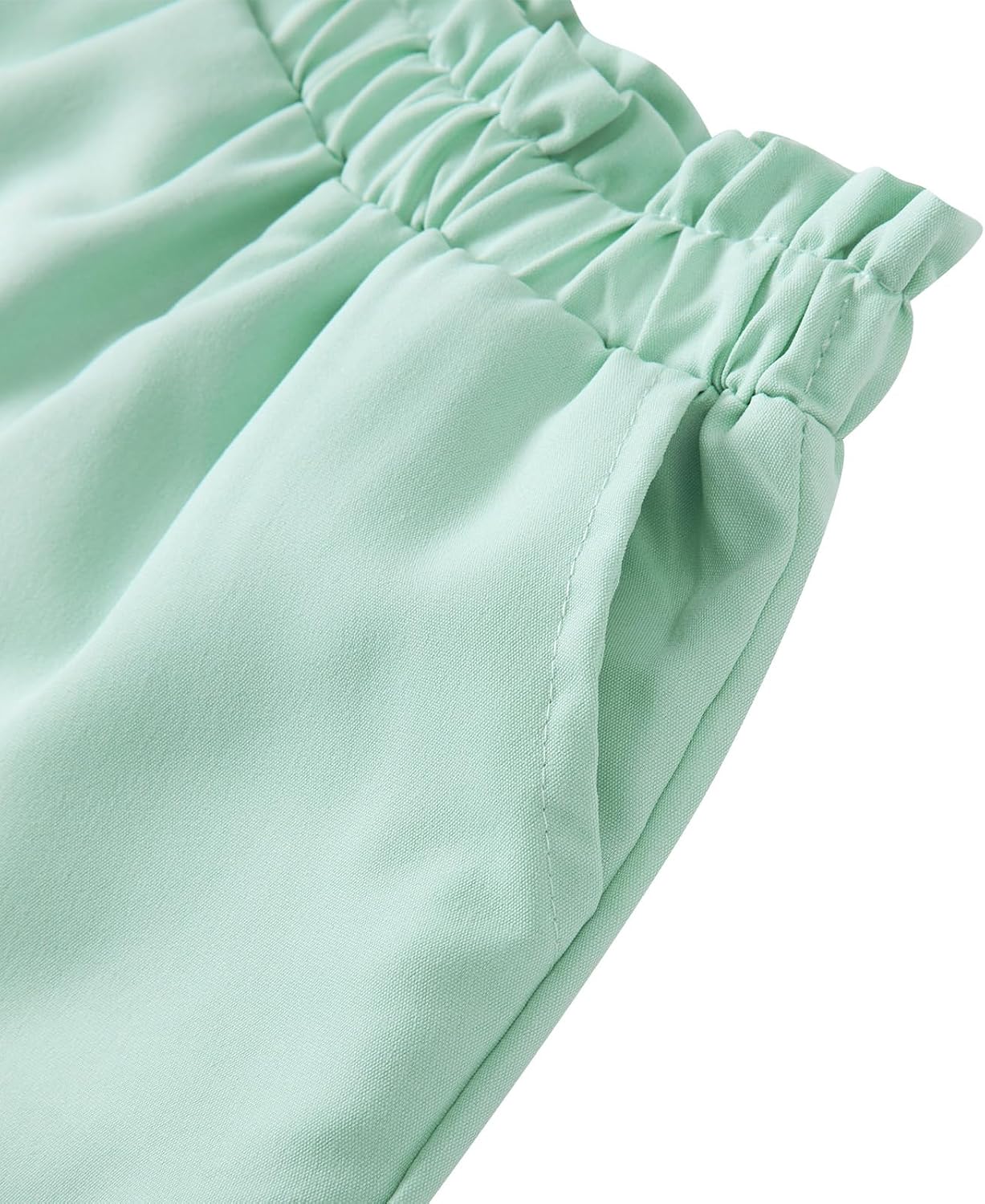 Vieille Toddler Baby Girls Summer Clothes Sleeveless Ruffle Tops Kids Short Set 2-5T