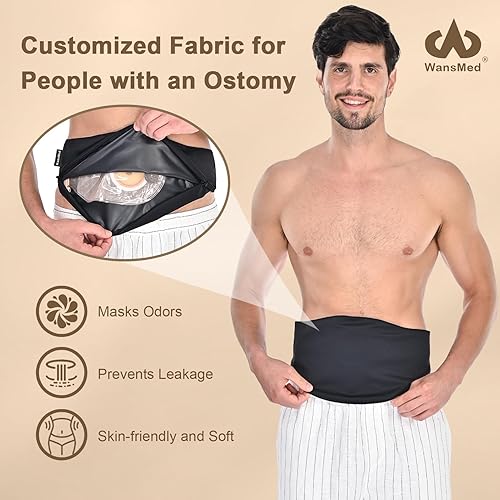 Miniatura 2 de Ostomy Bag Covers for Men and Women  Sports and Daily Life  Leak-Proof and Odor-Masking Solution, Black(L)