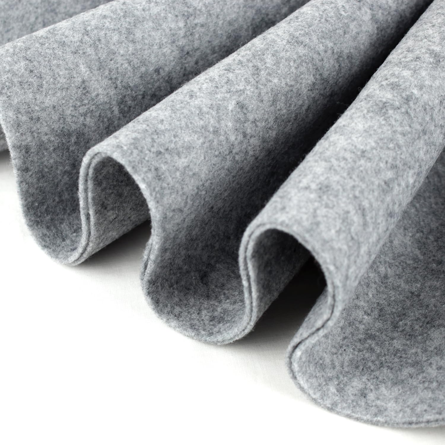 Barcelonetta | Acrylic Felt Fabric | 72'' Inch Wide | 1.5mm Thick | DIY Arts & Crafts, Sewing, Cushion and Padding (Heather Grey, Half Yard)