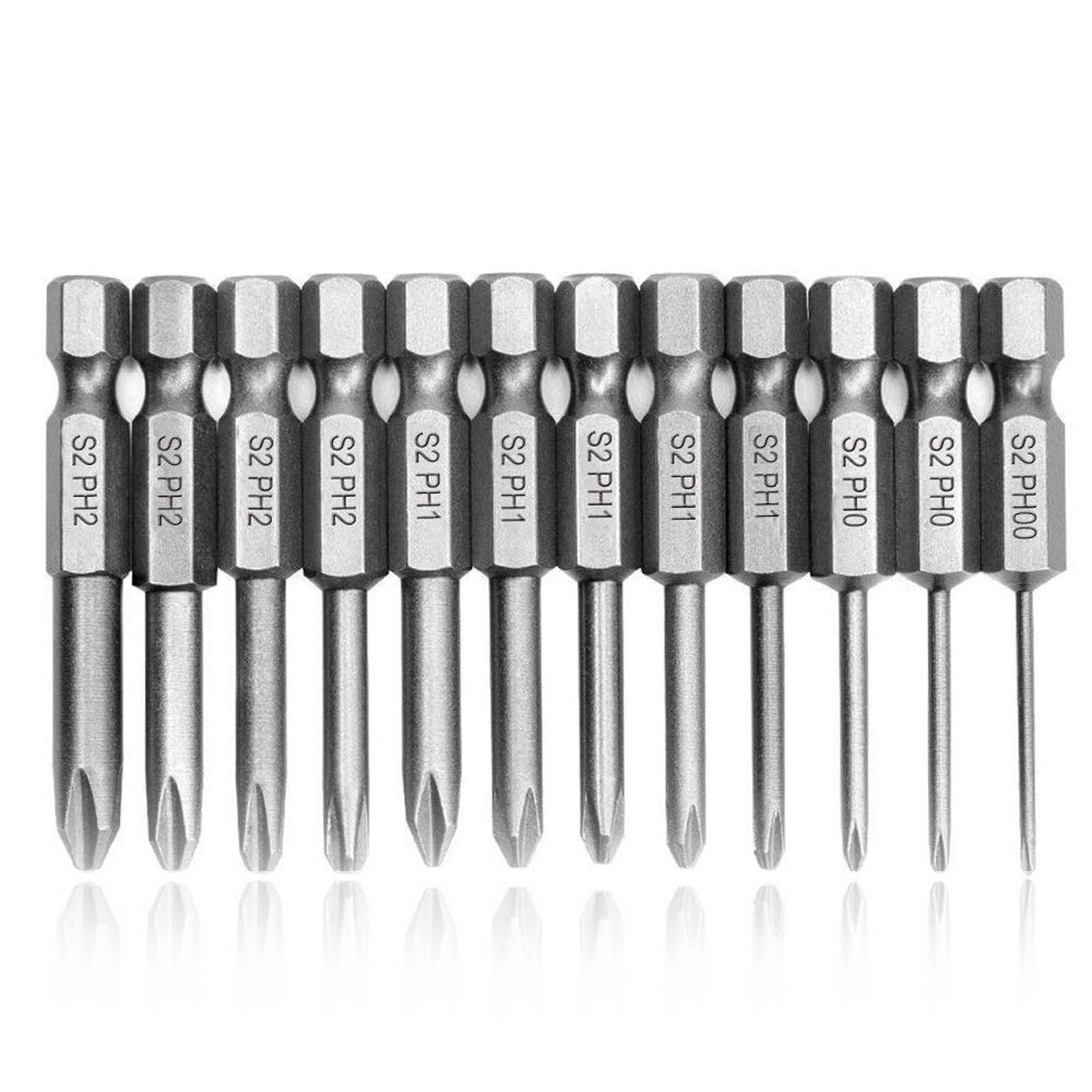 HaoTrade 6 Stück Kreuzschlitz Schraubendreher Bits Set, Magn