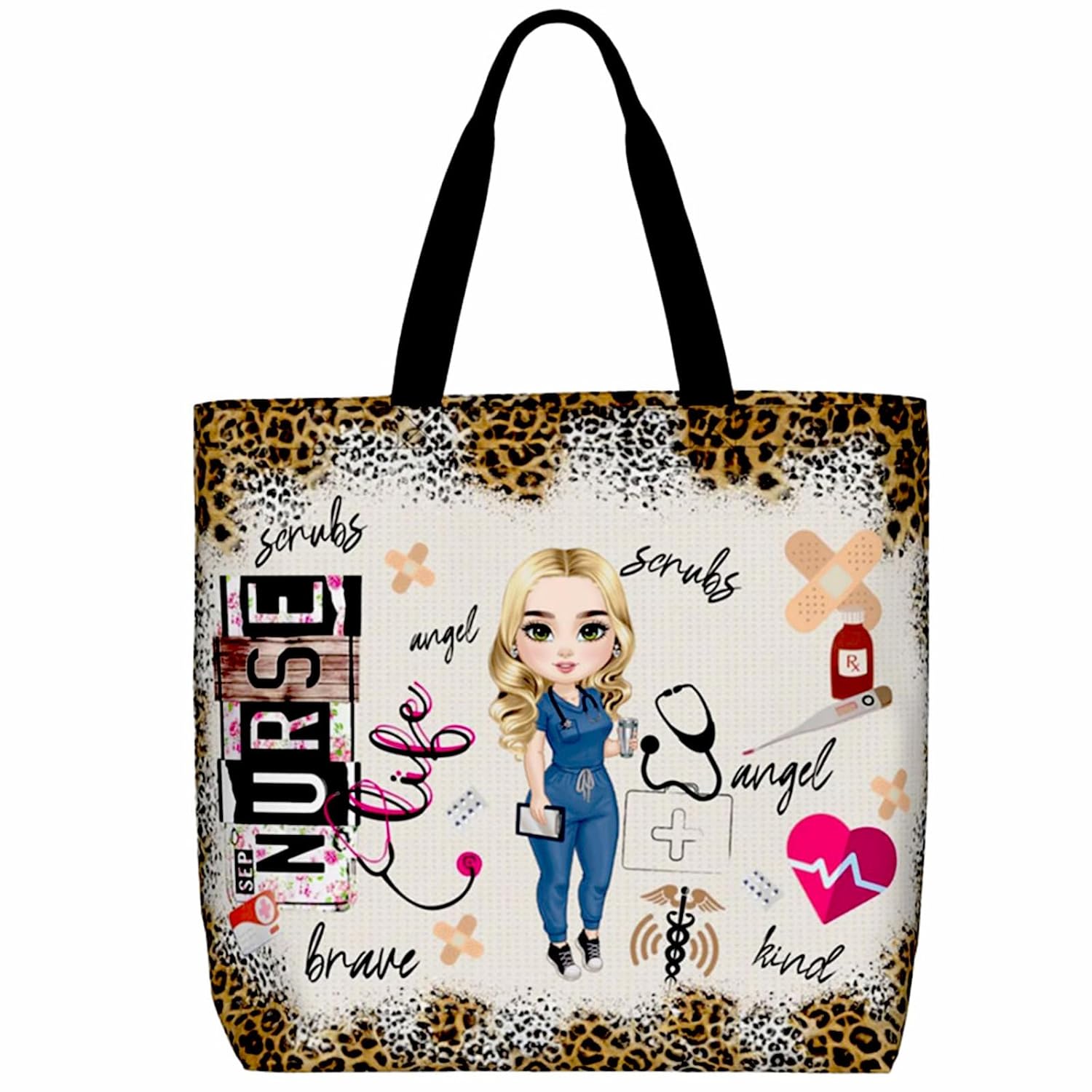 jeilink Daily Affirmations Makeup Bag Nurse Accessories for Work Nurse Gifts Nursing Student Essentials Inspirational Female RN Nurse Coworker Birthday Friendship Nurse Day Travel Toiletry Bag
