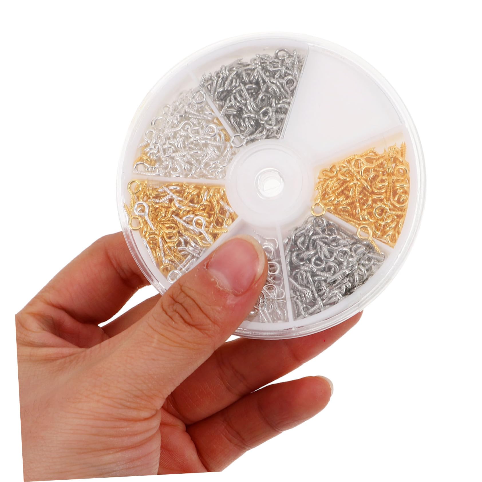 STOBAZA Mini Screw Eye for Jewelry Making Metal Eyelet Hooks for DIY Crafts for Necklaces Earrings and Unique Handicrafts Easy to Use Reliable and Compact