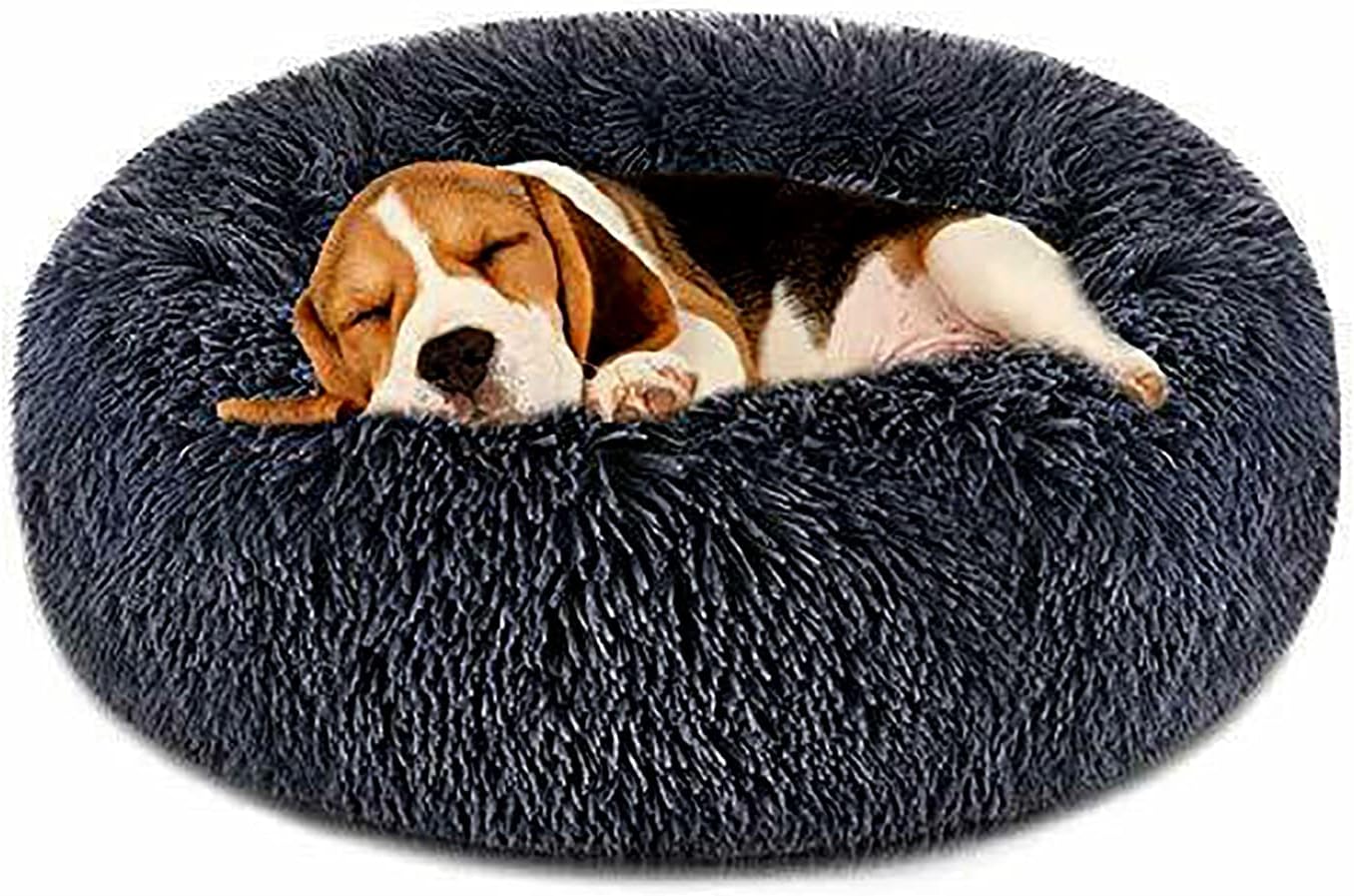 Canitu Dog Bed Cat Bed Donut, Pet Bed Cushion Faux Fur Cuddler Round Comfortable for Small Medium Large Dogs Ultra Soft Calming Bed Self…