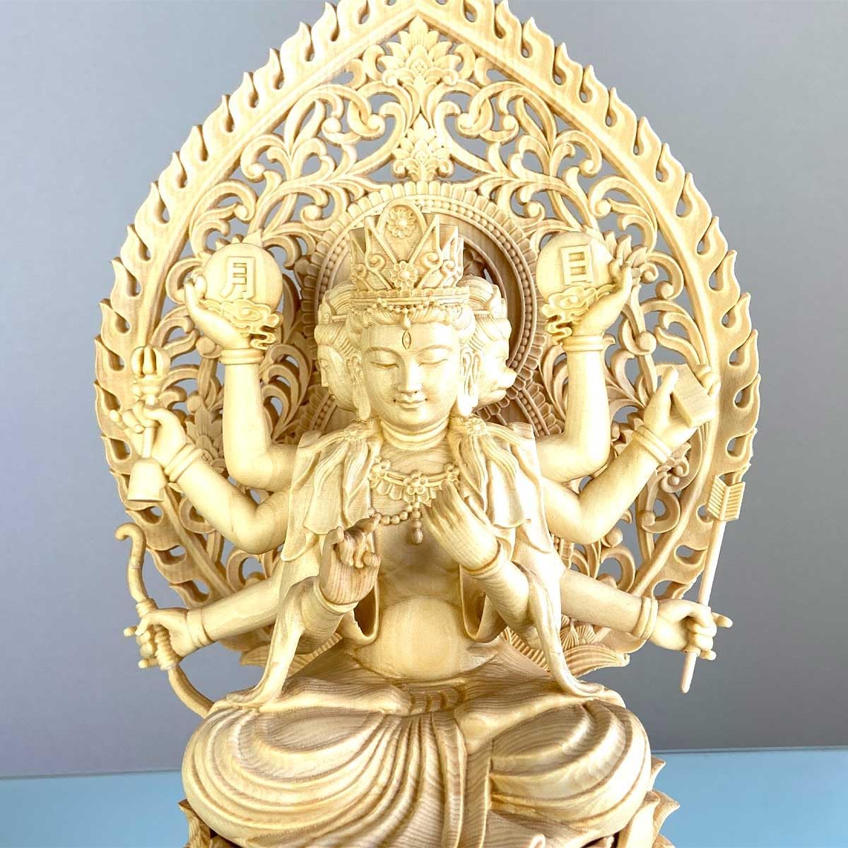 木彫り仁王様 仁王像(金剛力士) 木彫り仏像 2尊一組セット 仏像 金剛力士像