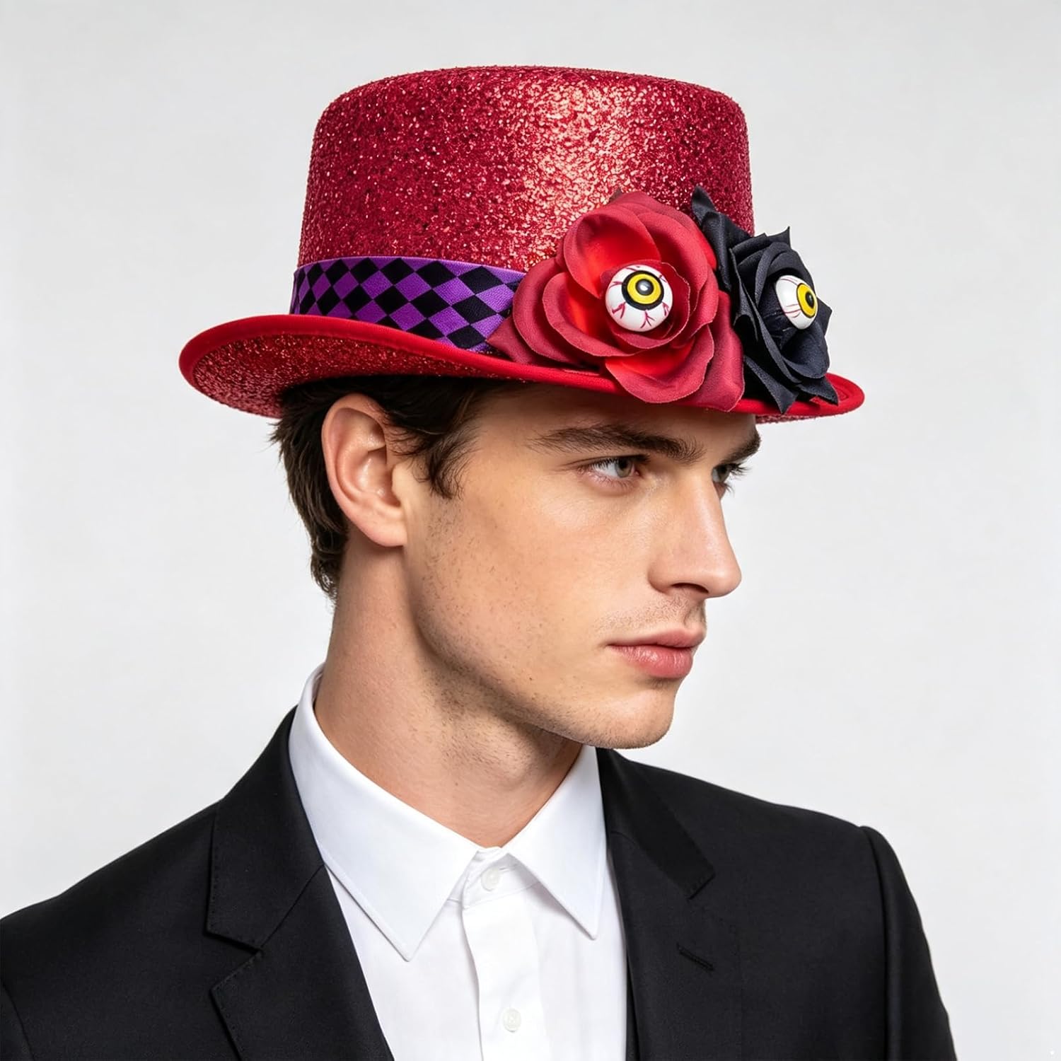 YiZYiF Unisex Skeleton DIY Hat Deluxe Top Hat for Halloween image 5