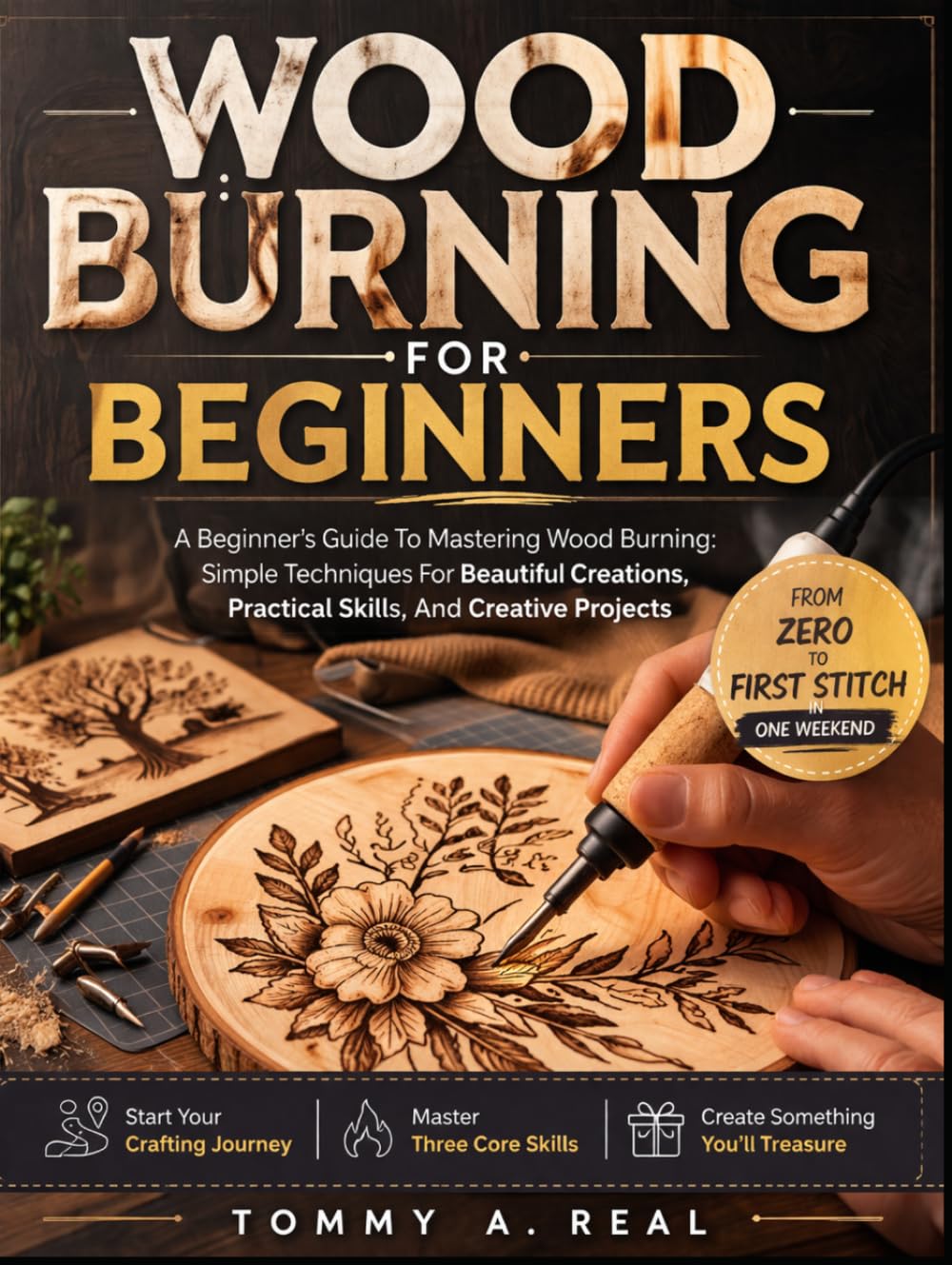 WOOD BURNING FOR BEGINNERS: A Beginner’s Guide To Mastering Wood Burning: Simple Techniques For Beautiful Creations, Practical Skills, And Creative Projects