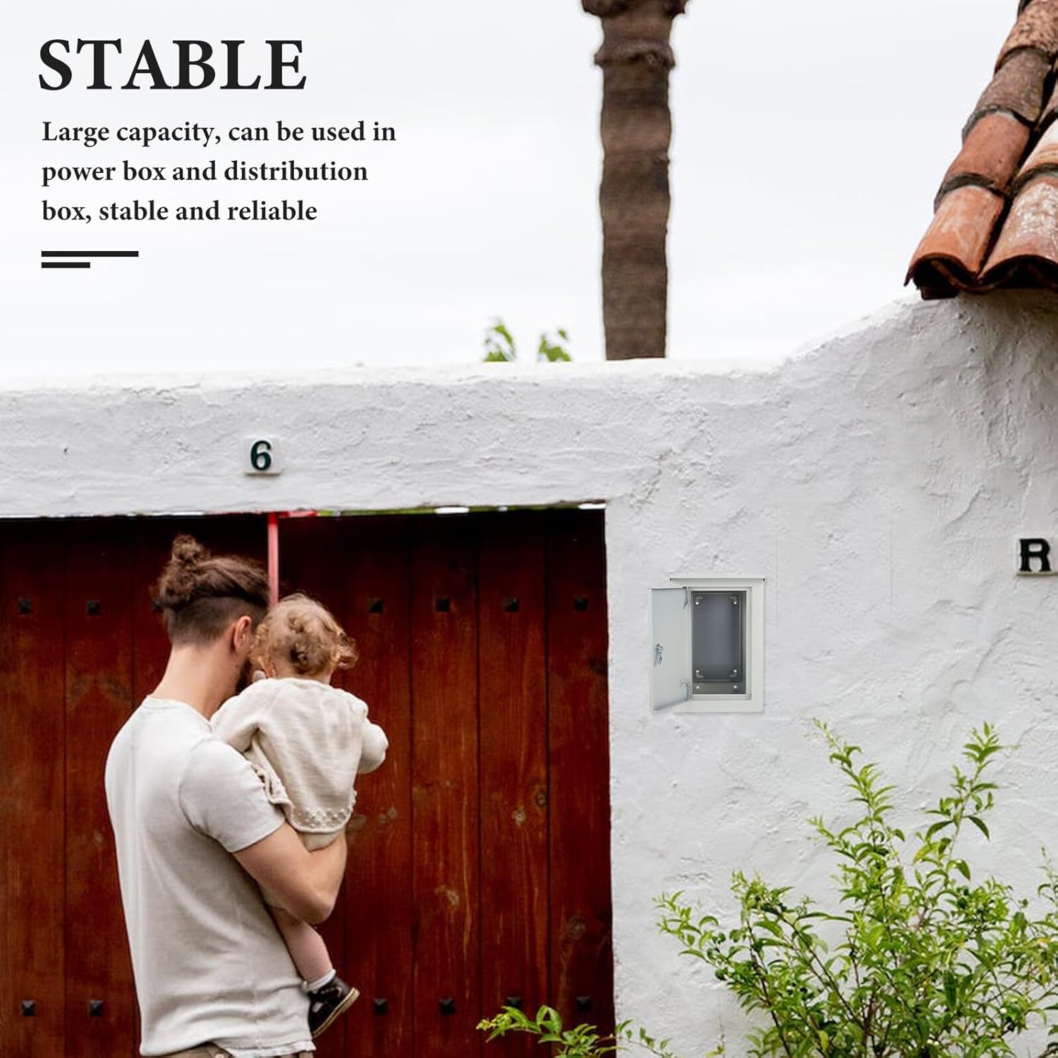 Weatherproof Metal Electrical Box Outdoor Cable Enclosure Wall-Mounted Power Distribution Junction Box Large Capacity for Outdoor Use