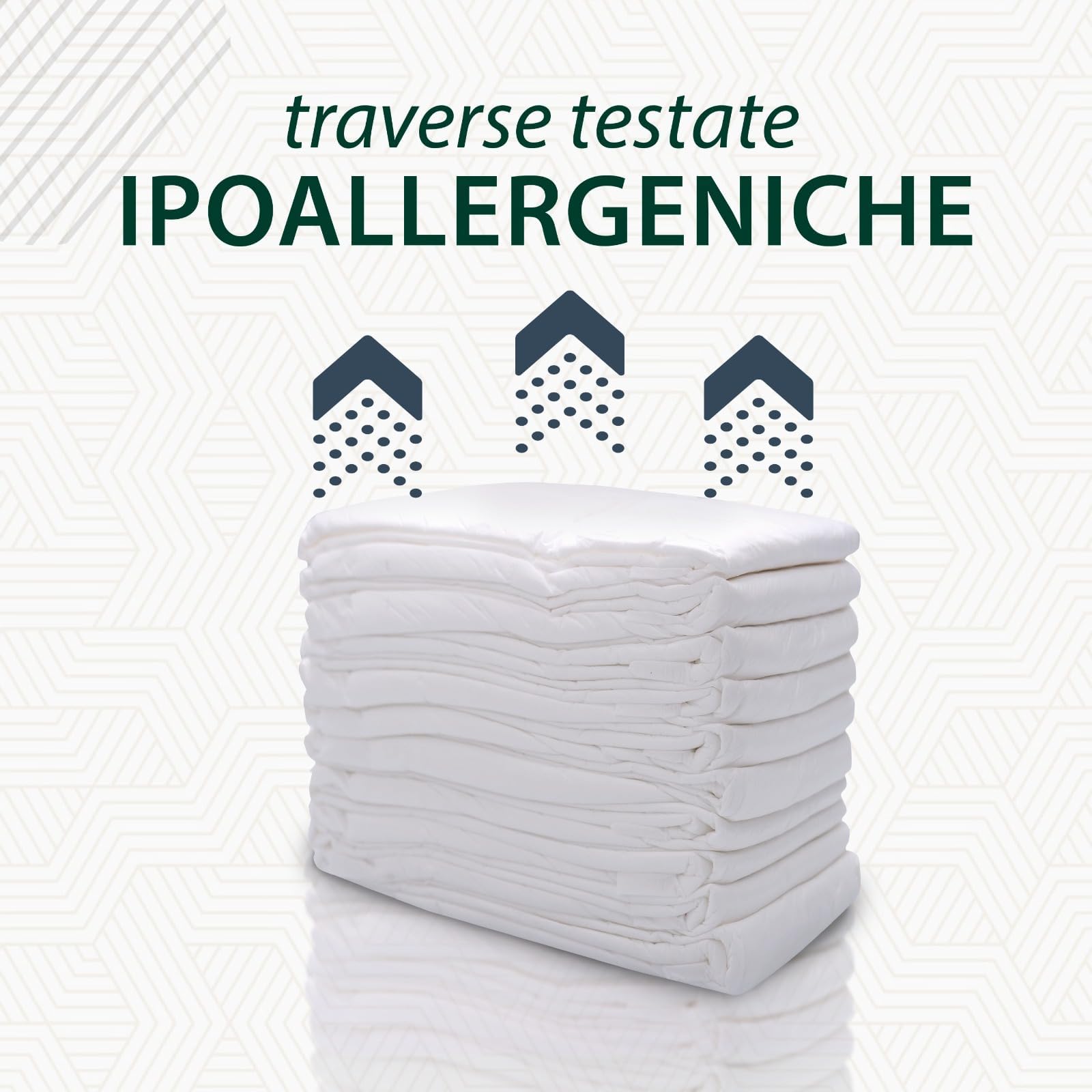 DETERMONDO 50 Traversine Assorbenti 60x60 cm per Bambini Usa e Getta per Letto e Fasciatoio Assorbenza Elevata a 5 Strati in Cellulosa