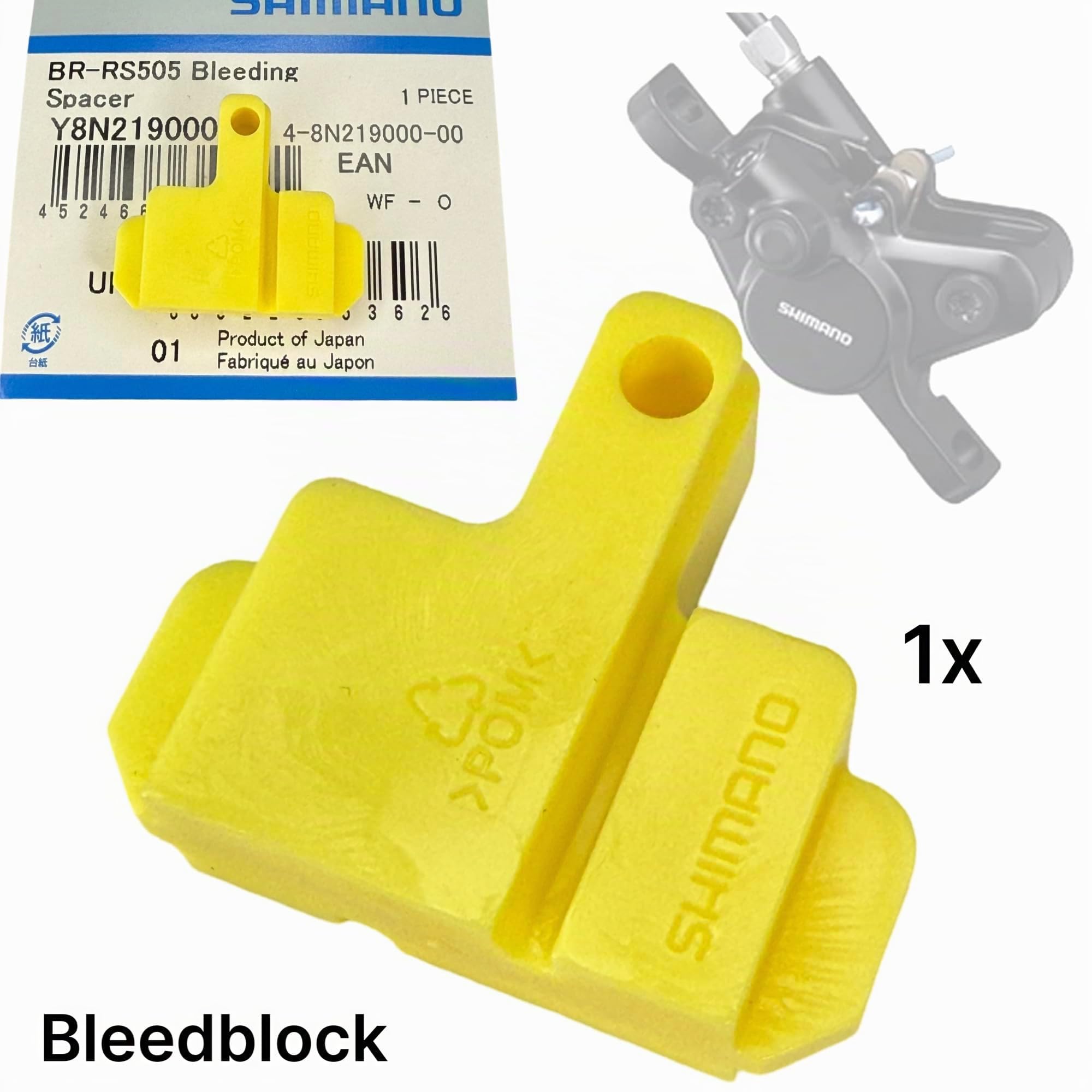 F26 - Pastiglie freno originali B05S RX in resina, per Shimano B01S B03S | Bicicletta MTB, città, tour, trekking, e-bike, freni a disco idraulici, 2 paia + 1 blocco di sfiato