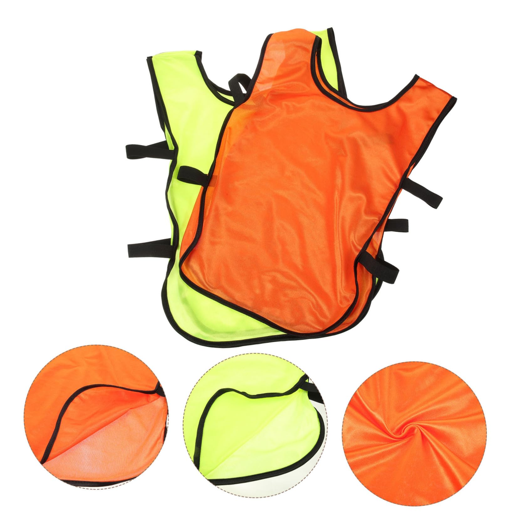 Alipis 12 Pezzi Gilet Allenamento Calcio e Basket Traspiranti in Leggeri e Resistenti Facili da Lavare per Squadre e Allenamenti Sportivi Verde Neon e Arancione