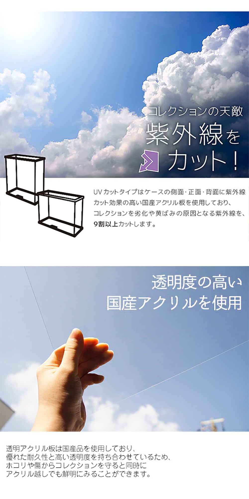 Amazon.co.jp: Fケース 特大 日本製 フィギュアケース アクリル uv