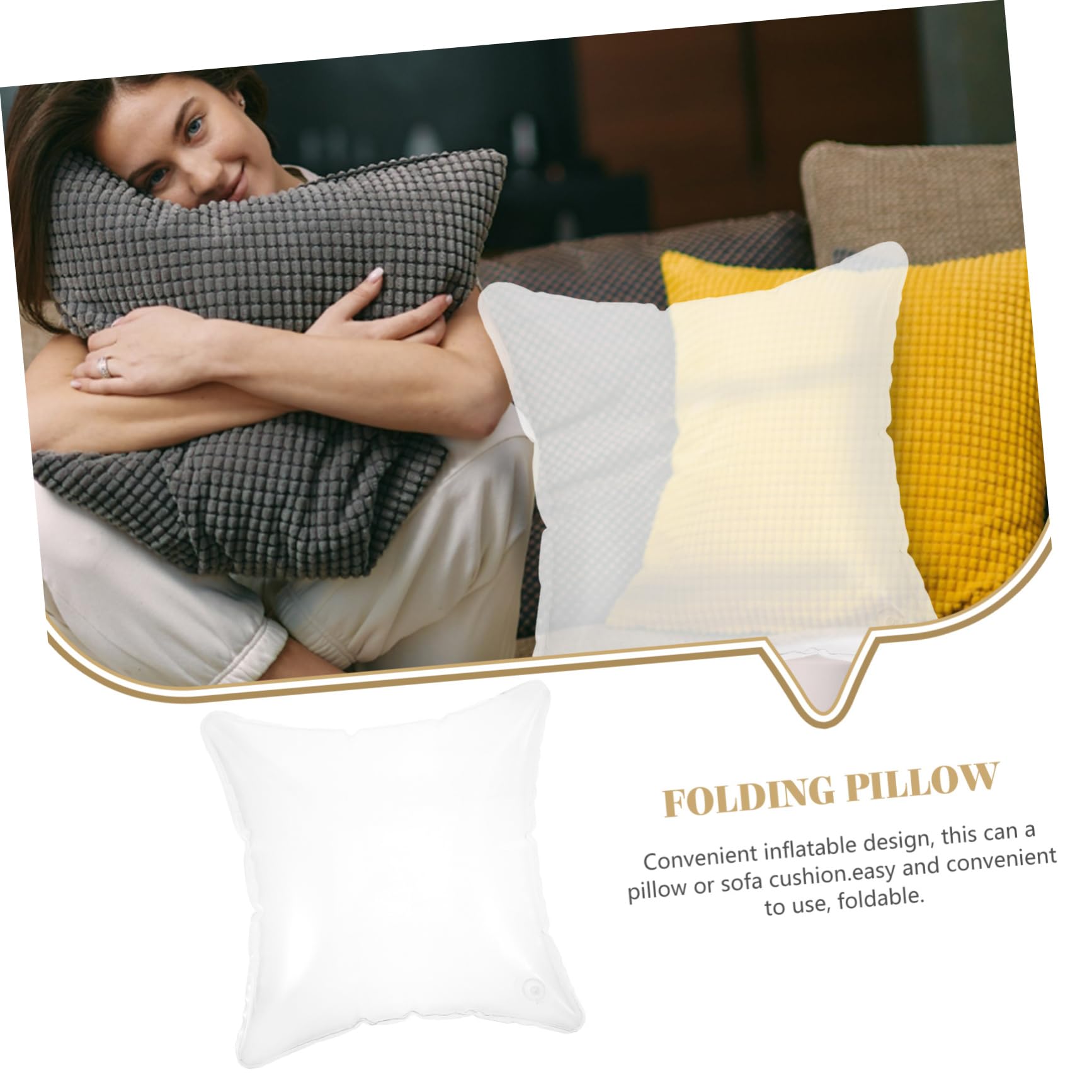 ABOOFAN 3 Almohadas Inflables para Acampar Suaves Cómodas Y Portátiles Rellenas De Aire.