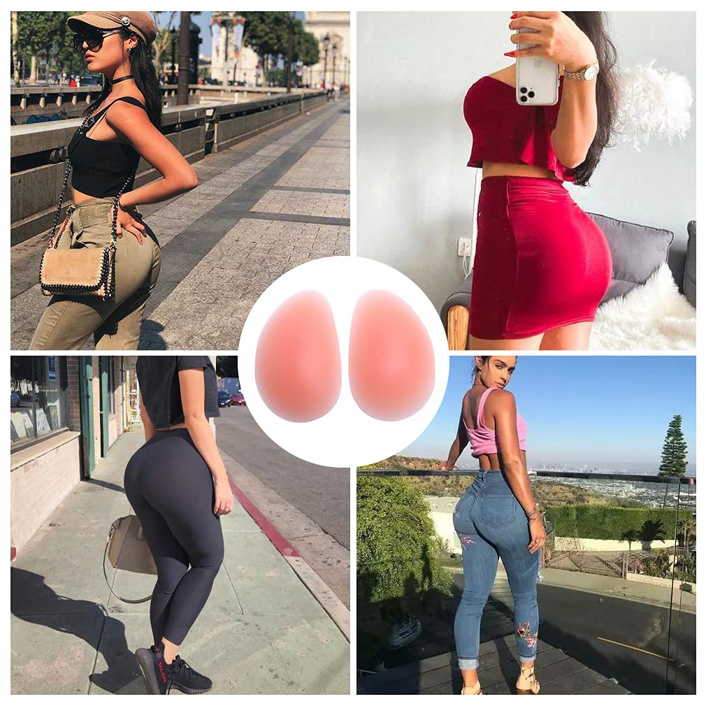 Silicone Butt Pads for Women – Reusable 1 Pair Hip Enhancer Inserts, Invisible Booty Lifter Shapewear Pads for Jeans, Dresses & Everyday Outfits