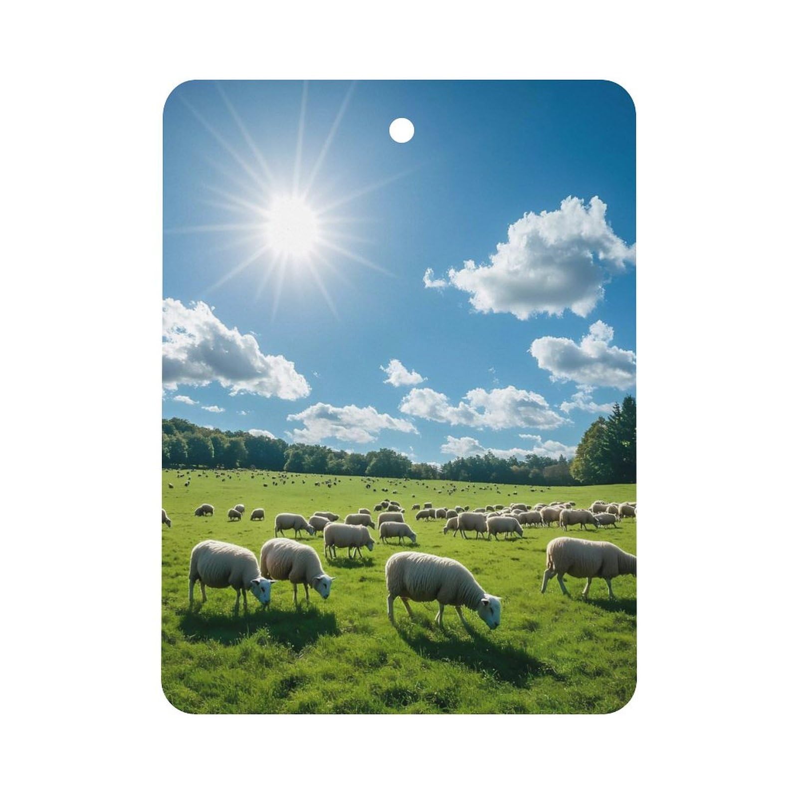 A Lot of Sheep Car Air Freshener Hanging Aromatherapy Tablets for Car Accessories Square