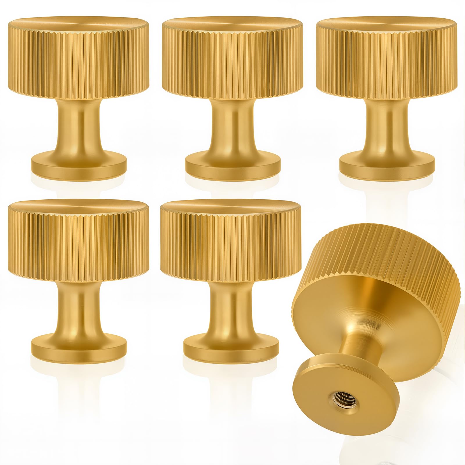 Boutons d'armoire laiton brossé de 26 mm pour relooker vos tiroirs de cuisine