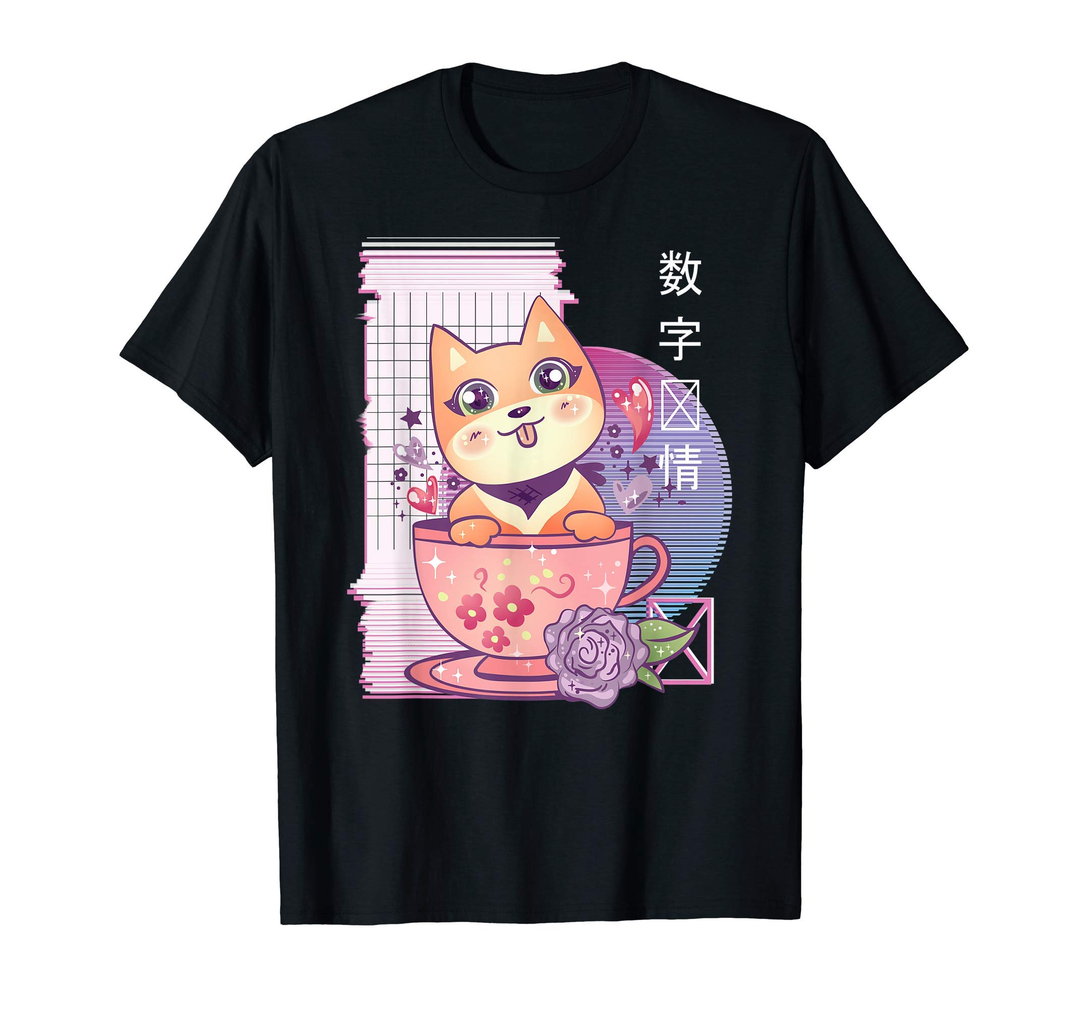 Japanese Pastel Goth Soft Grunge Designs & Co.80s Japanese Cute Pastel Goth & Soft Grunge Kawaii Dog T-Shirt