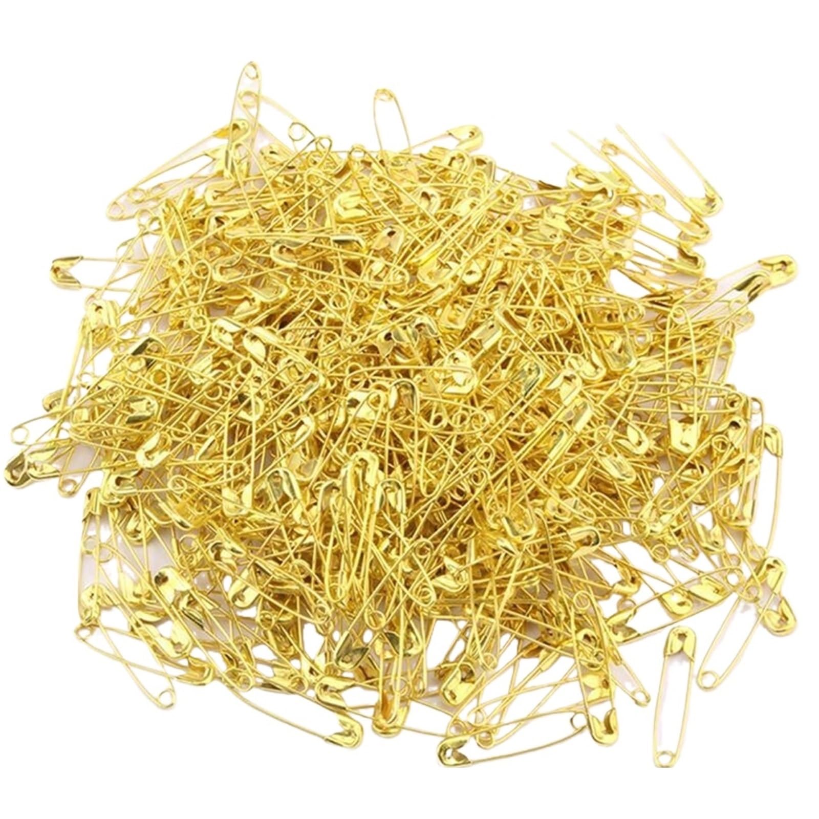 Pins 100/200Pcs/Lot 20mm Colorful Pins Buckle Pin Needlework Sewing Tools Steel Brooch Accessory(U-pins-gold,200PCS)