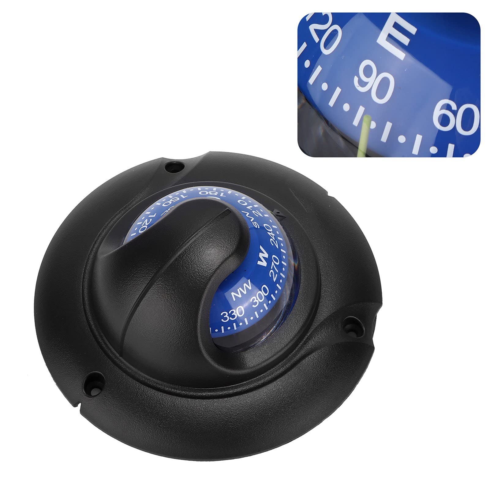Boussole Marine LED 12 V Haute Précision avec Réglage Déclinaison Magnétique pour Navigation de Plaisance, Randonnée en Plein Air, Situations d'urgence