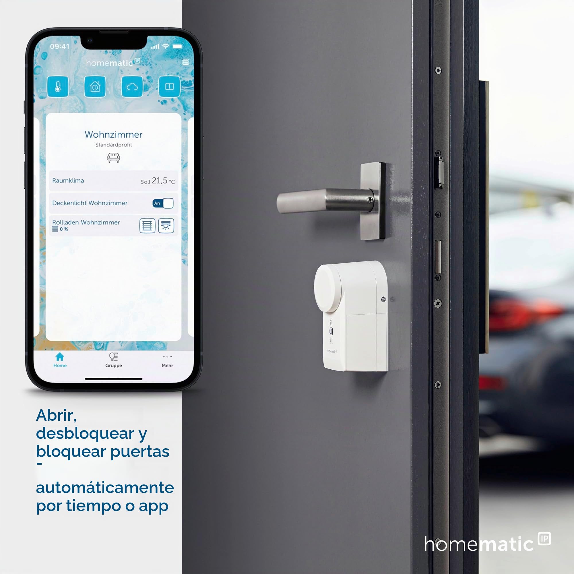 Homematic IP HmIP-DLD - Accionamiento inalámbrico para cerradura de puerta