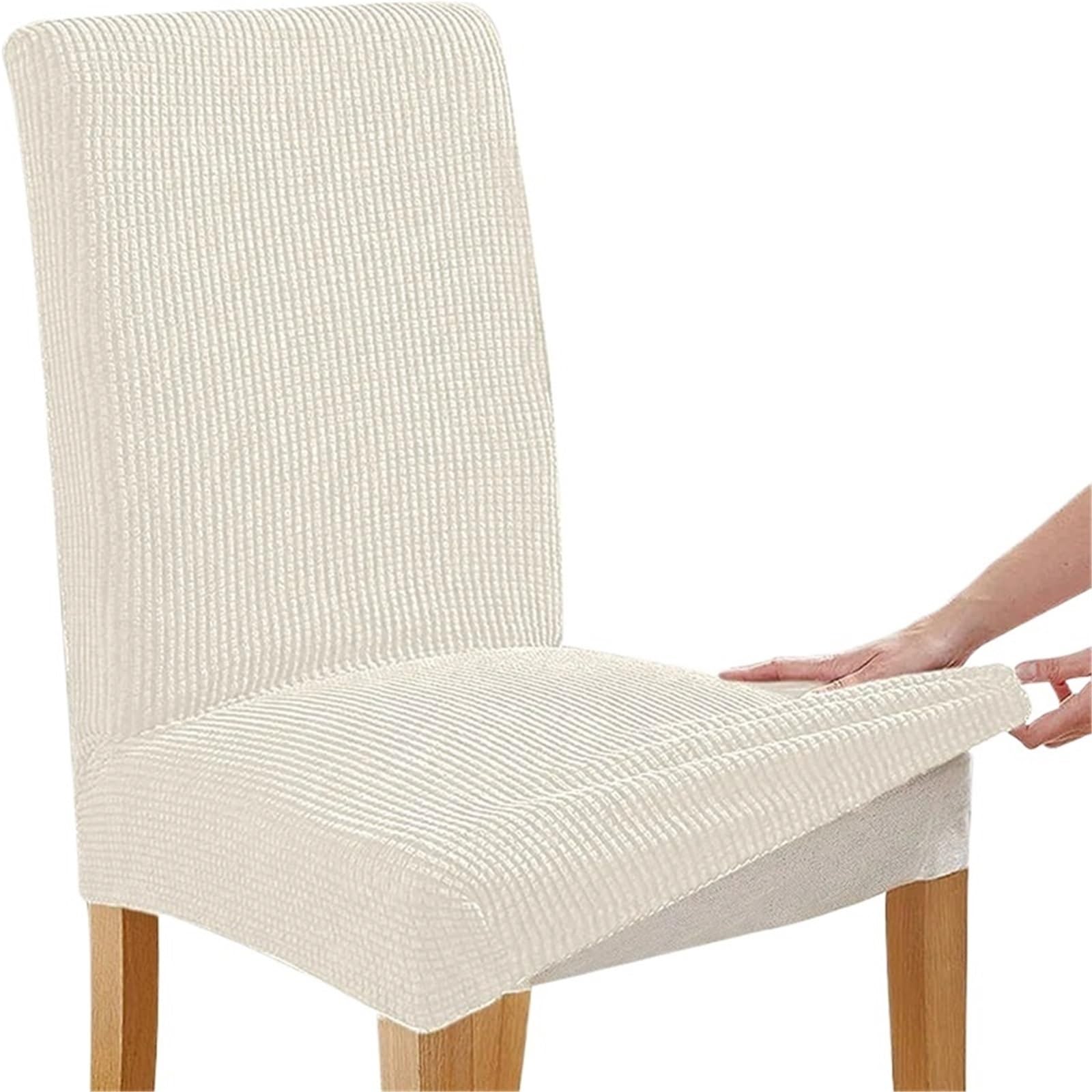 RYQZHHY Chair Cover Corn Kernel Fabric Chair Cover Stretch Long Back Covers Jacquard Dining Room Seat With