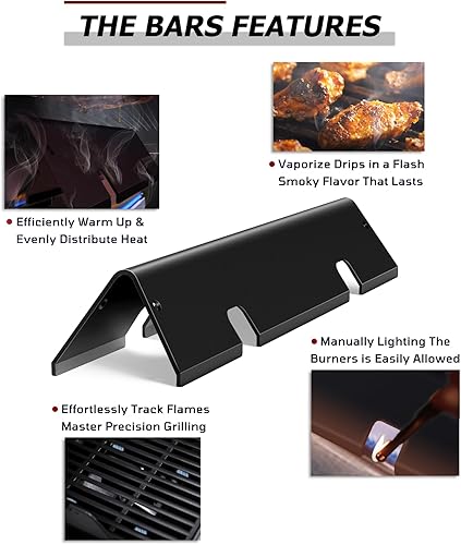 Miniatura 5 de 7635 y 67045 barras aromatizantes mejoradas para Weber GS4 Spirit II E-210 210 200 piezas de parrilla, Spirit ES-200 210 220 repuesto de piezas,