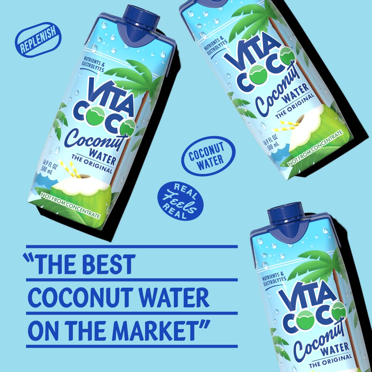 VITA COCO Coconut Water Tetra pak Original (Pure) 12x500ml (Pack of 12)