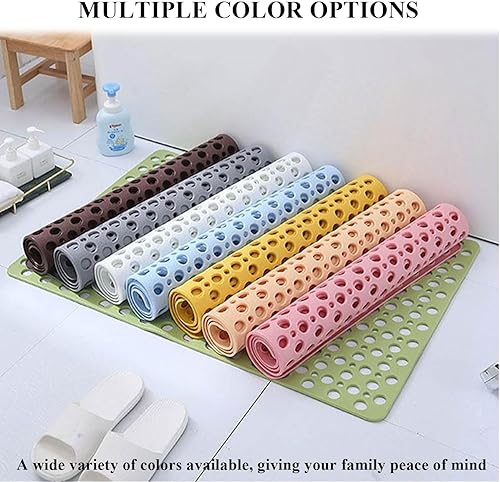 Miniatura 7 de Casa and Beyond - Tapete de ducha seguro, antideslizante, lavable, antideslizante, con ventosas y orificios de drenaje, diseño texturizado suave,