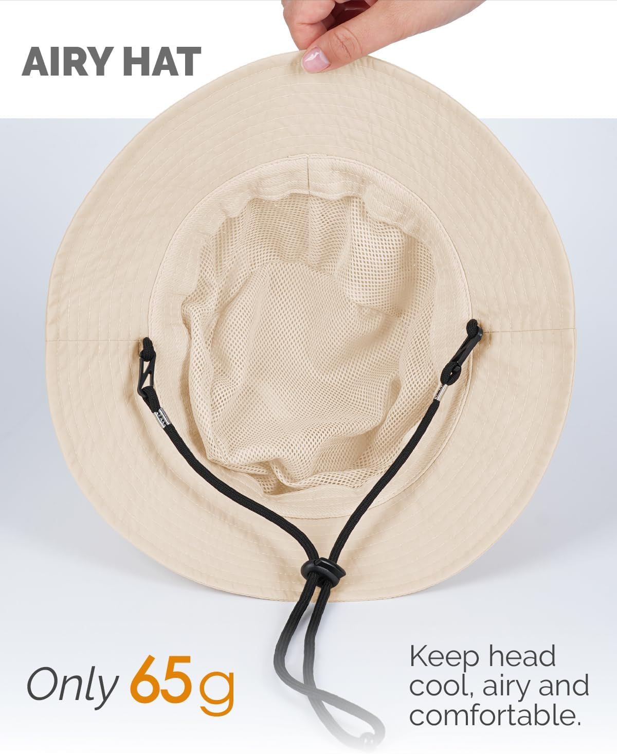 Hat Hut Mens Bucket Sun Hats, UPF 50+, Breathable Cooling Hat, Lightweight Bonnie for Outdoor Hiking Fishing