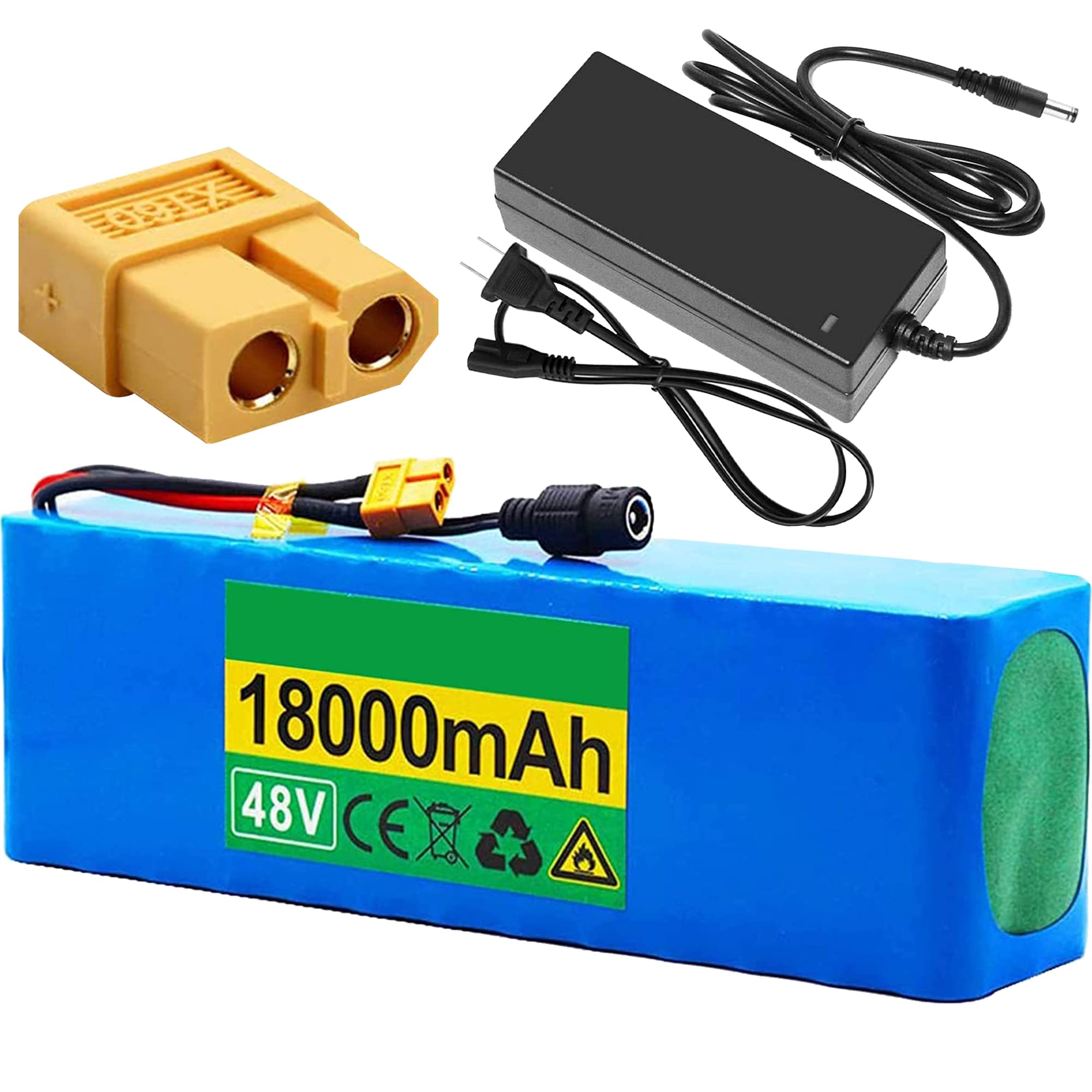 Amazon | TGHY 48V 18Ah電動自転車リチウム電池パック 1000Wモーター