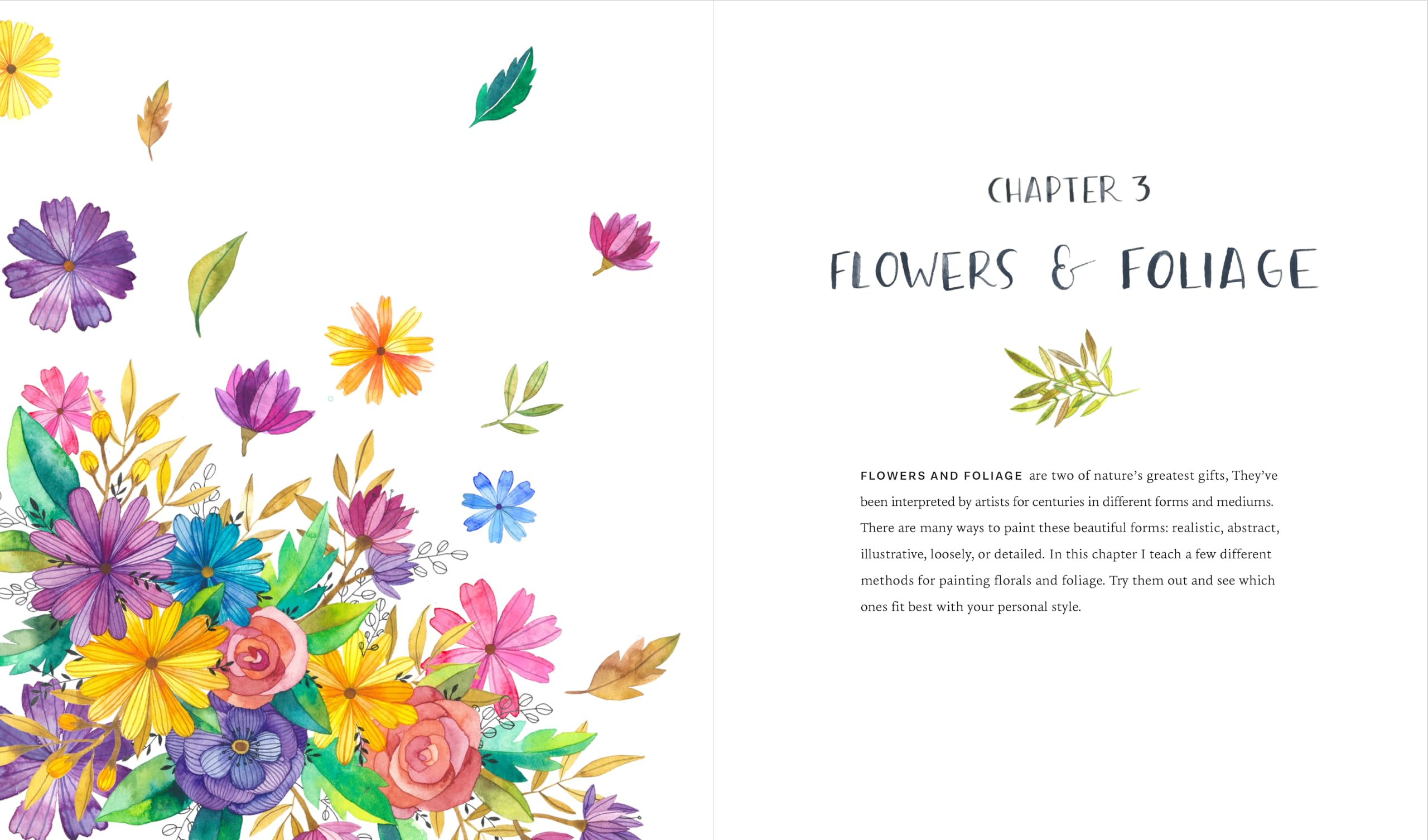 Creative Watercolor: Step-by-Step Guide for Beginners with Paints, Inks, Markers, Glitter