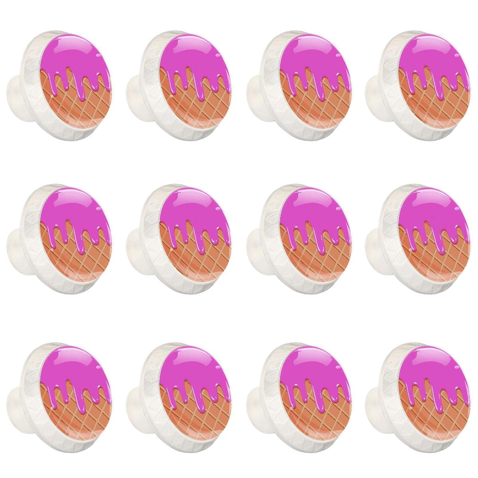 Boutons d'armoires de cuisine boutons décoratifs ronds pour tiroirs de placard crème glacée
