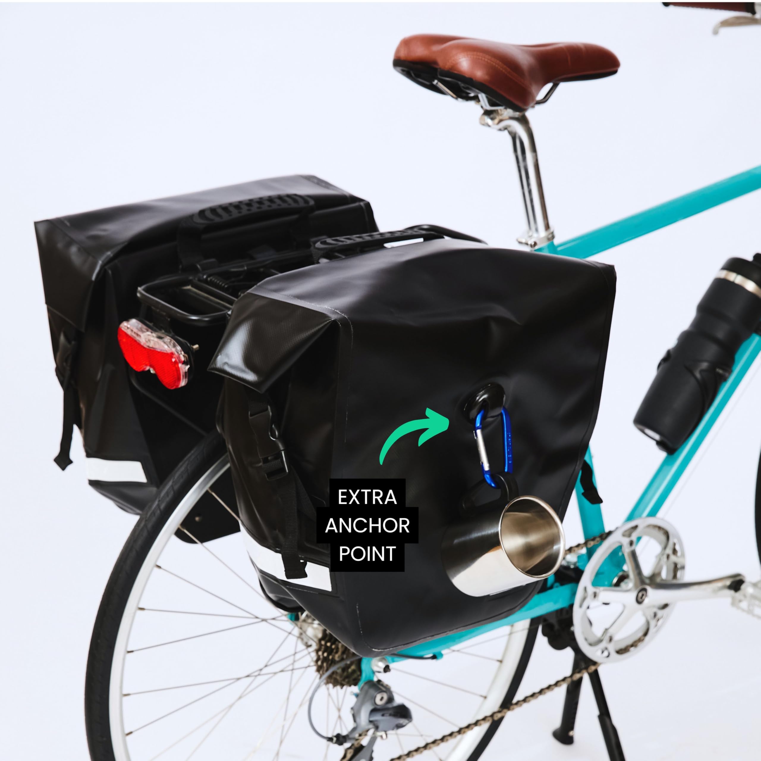 Vincita Triton Wasserdichte Cargo Bag 17L-20L Fahrradtaschen für Fahrrad Zubehör Fahrrad Gepäckträgertaschen (Schwarz)