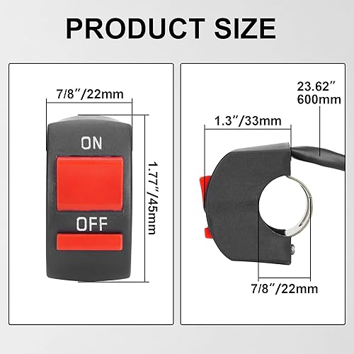 Miniatura 2 de RUTU Interruptor de faros para Sur Ron, interruptor de encendidoapagado hecho de nailon ignífugo para Surron Light Bee Segway X160 X260, Plug and