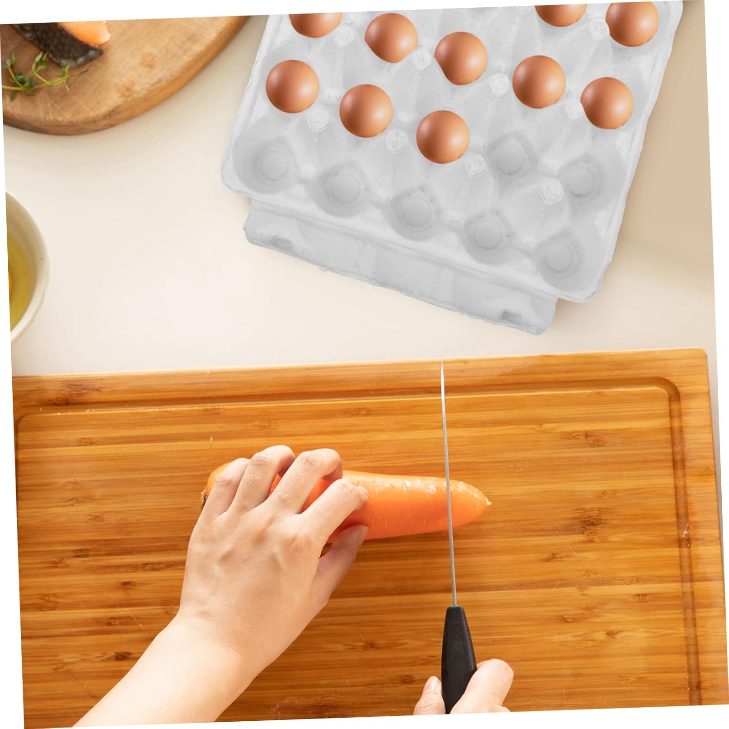 Angoily 6pcs Egg Tray Duck Egg Cartons Household Egg Carton Egg Storage Supply Egg Holder for Fridge Pulp Egg Cartons Egg Storage Tray Dish Drying Rack Egg Keeper Eggs Bulk White Tray Rack