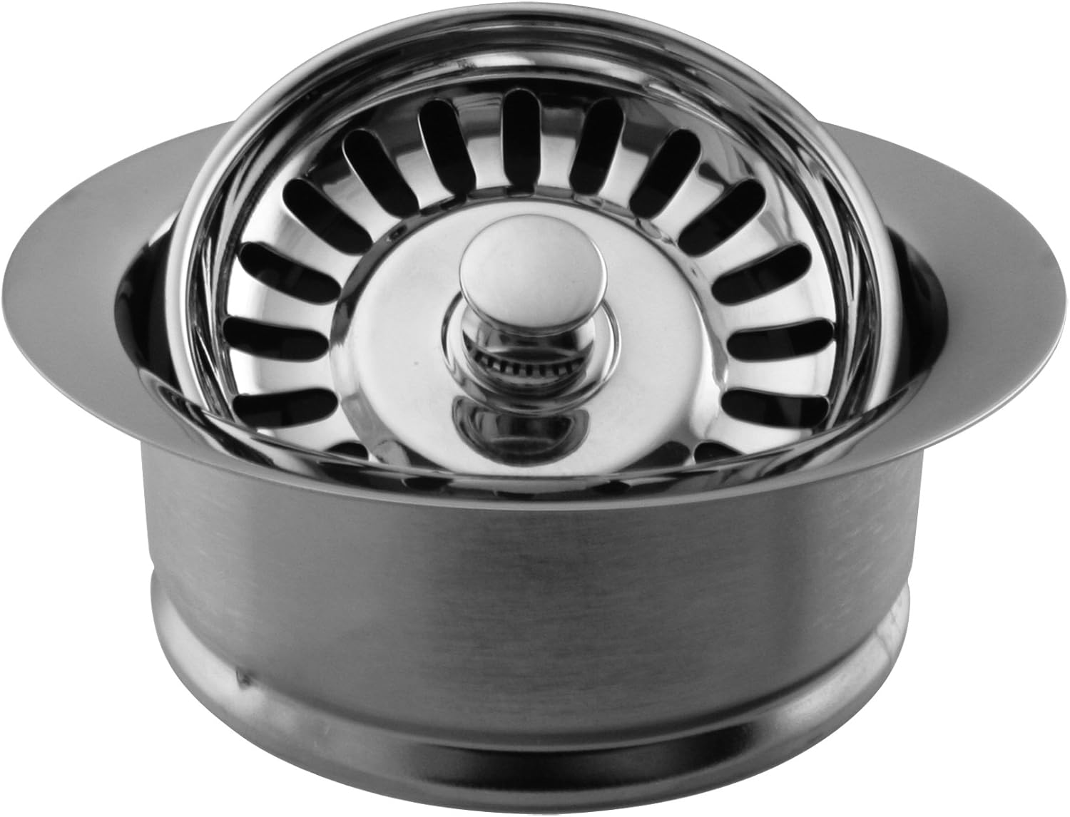 Westbrass D2089SEV-20 3-1/2" Kitchen Sink Waste Disposal Drain Flange and Basket Strainer, Stainless Steel