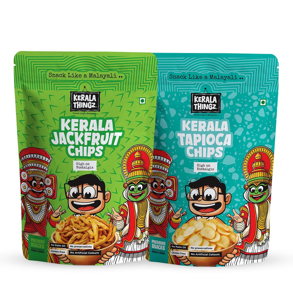 Kerala Thingz Jackfruit Chips & Tapioca Chips Combo 230g