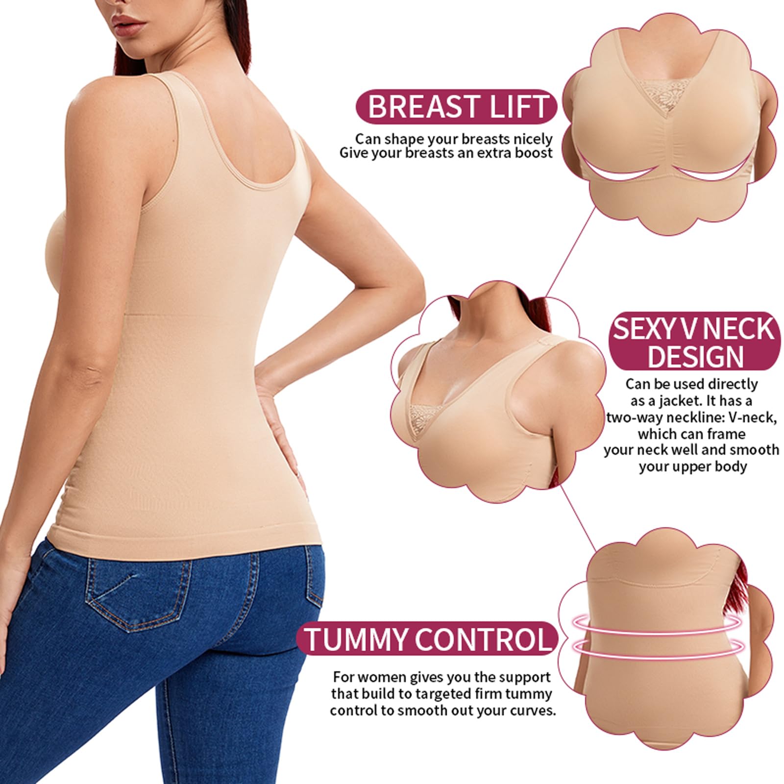 Naadloze Shapewear Tanktop met Buikcontrole | Slankmakend Vest voor Vrouwen
