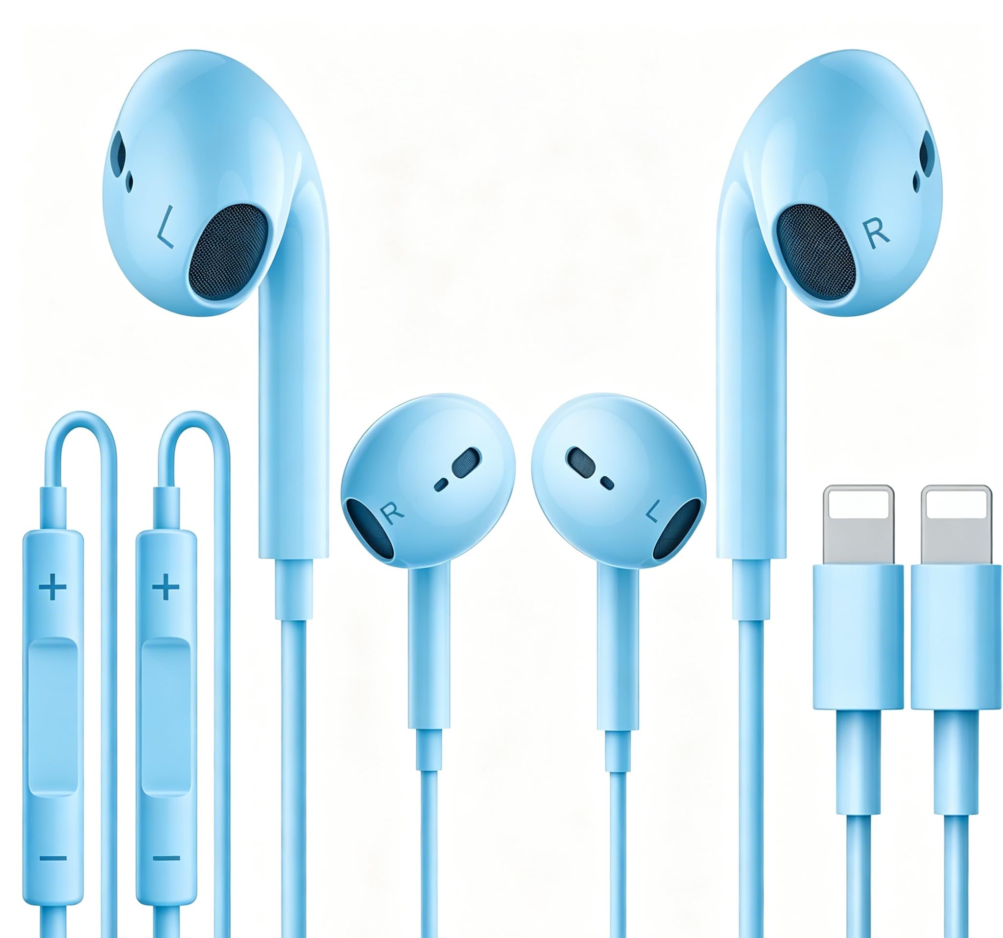2 Pack Phone 17 16 Kopfhörer mit Kabel, USB C Kopfhörer, In Ear Kopfhörer Typ C mit Mikrofon, Lautstärkeregler