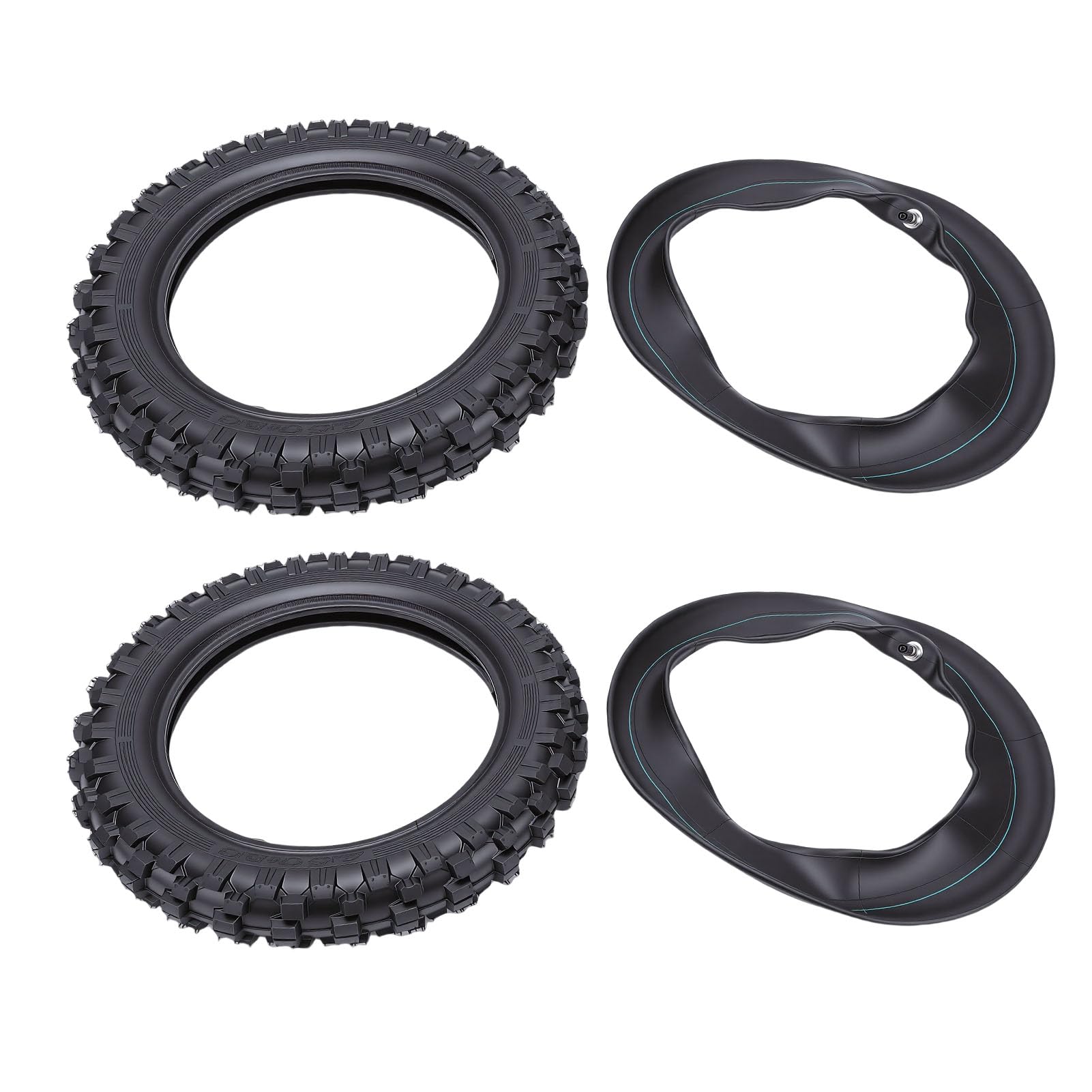 Akozon Juego de Neumáticos y Tubos Interiores 25-10 Pulgadas Todoterreno para Moto de Cross DRZ70 JR50