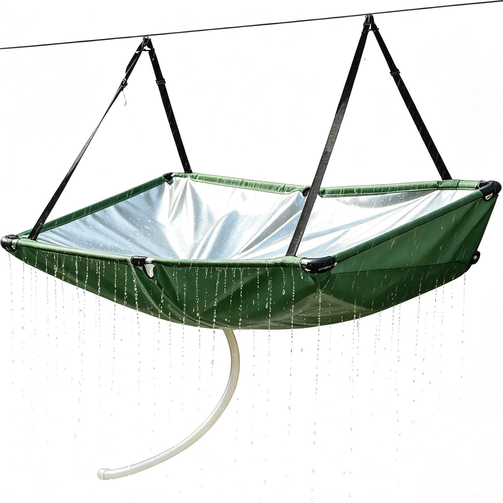 Erconsso Water Catcher | Harvester Cloth with Hose for Water | Rain Collector with Hose,for Lawn Outdoor Backyard Garden Balcony Camping Greenhouse
