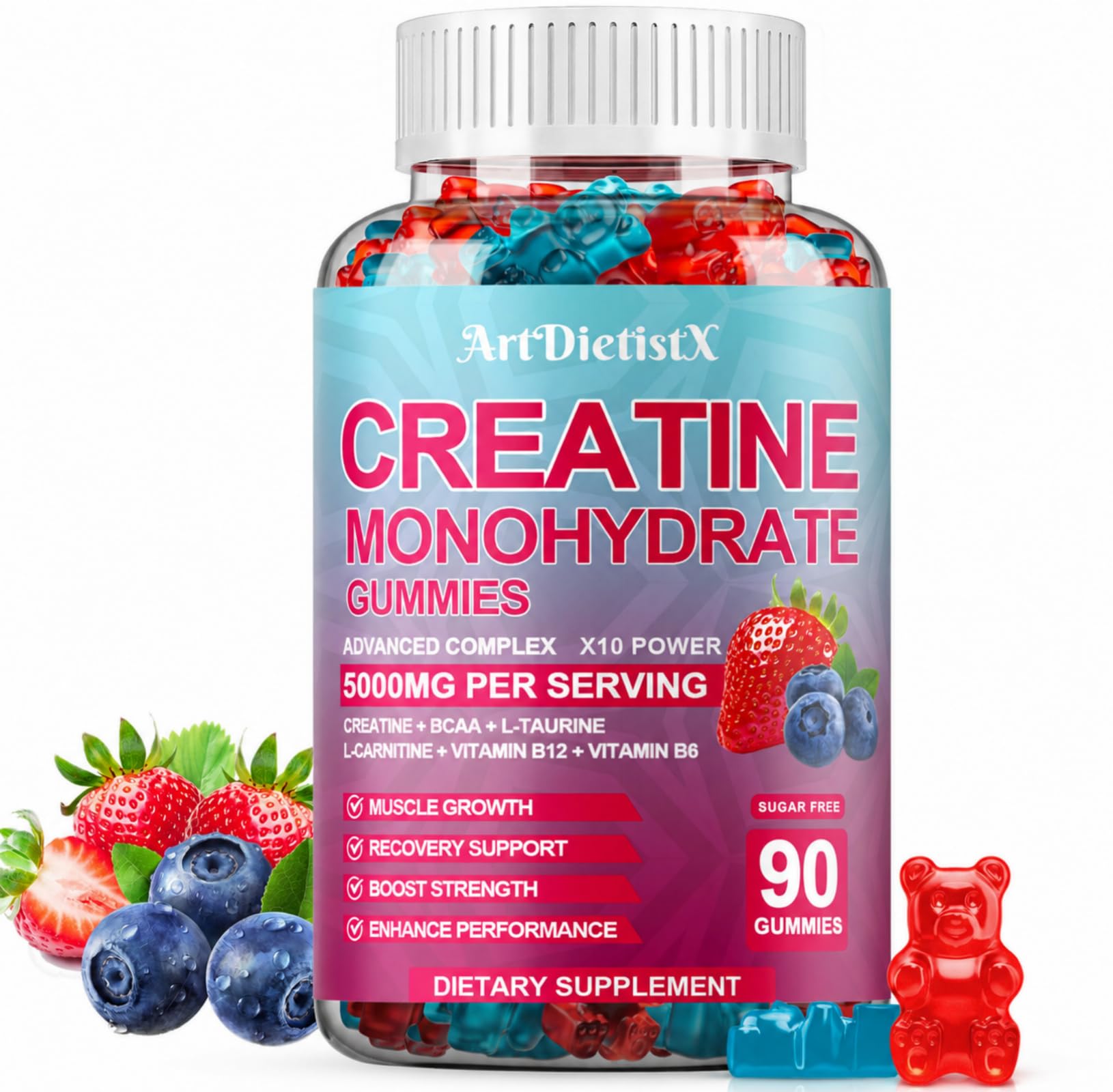 l carnitine chewable Amazon.com: Creatine Monohydrate 5000mg Gummies with BCAA, L-Carnitine,  Taurine & Vitamin B12