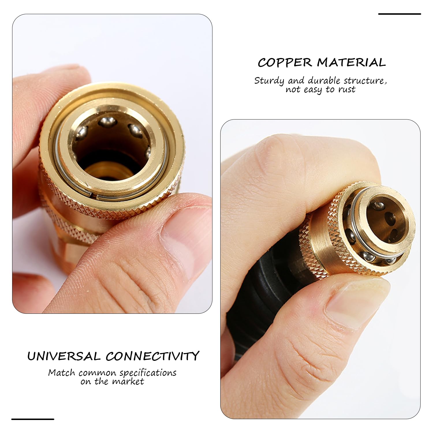 Adattatore Idropulitrice M22 2 Pezzi - Attacco Rapido 1/4", Acciaio Inox, Per Lavatrice Alta Pressione