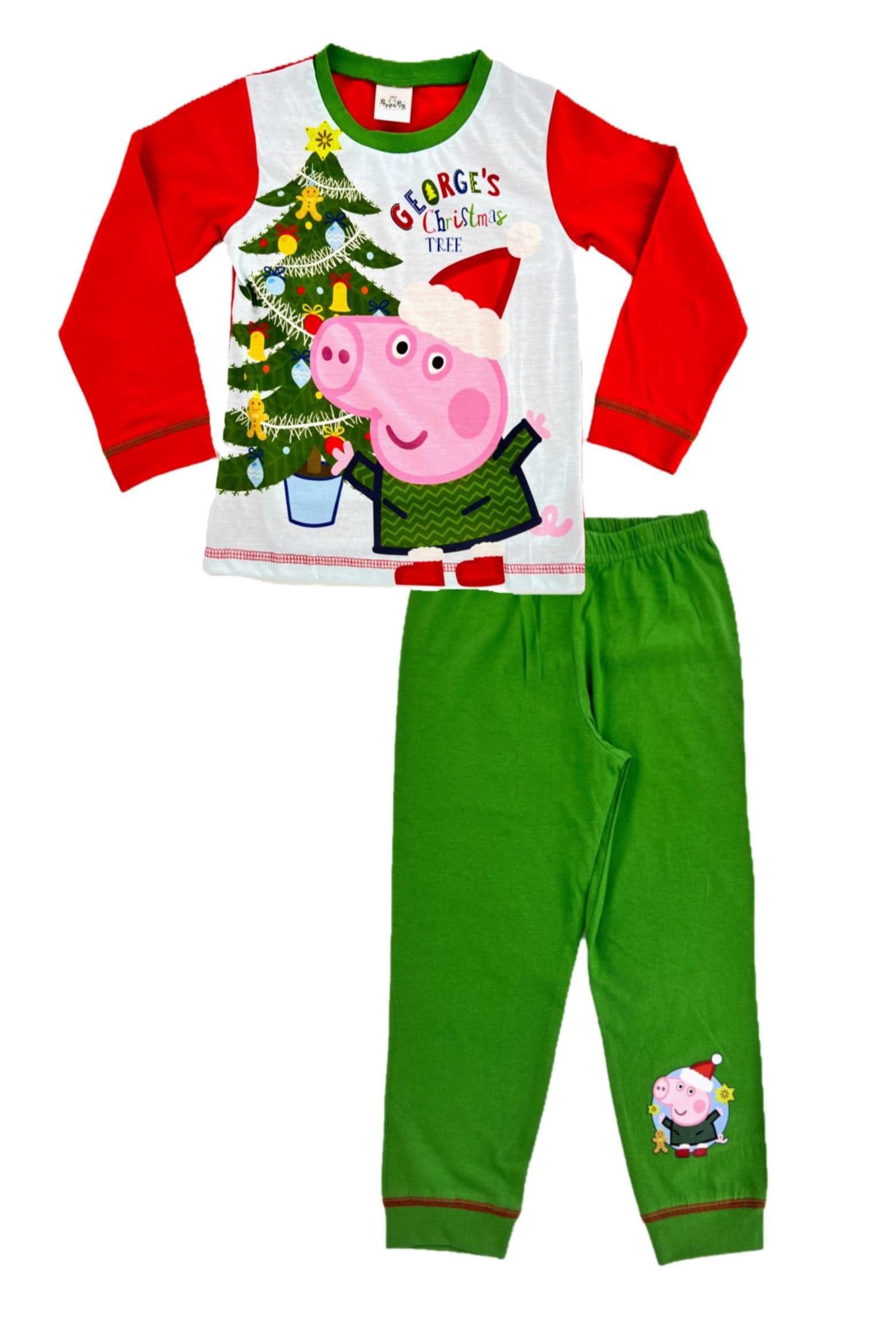Peppa Pig Green George Pig Christmas Pyjamas Bedtime 18 Months-2 Years, Peppa, Pj