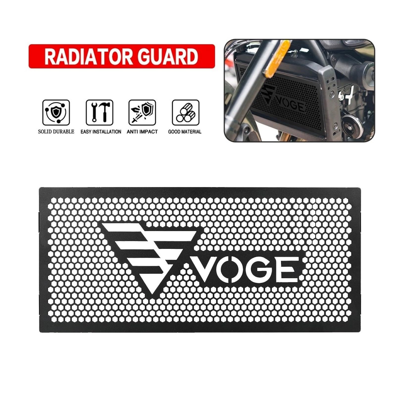Dla VOGE CU525 2023-2026 Osłona Chłodnicy Motocykla