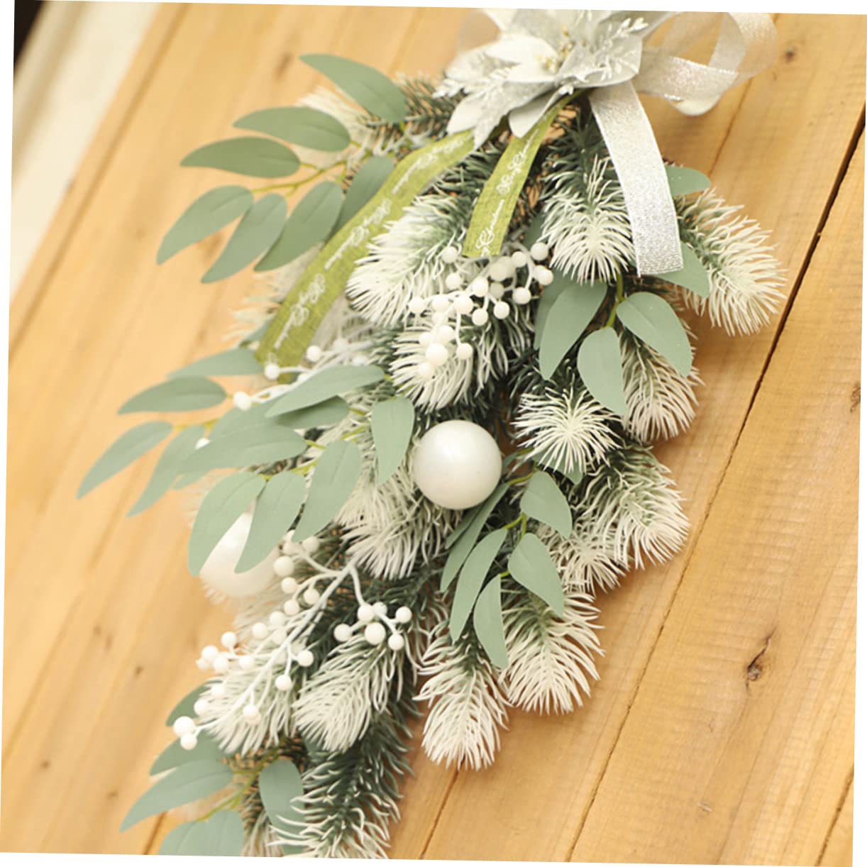 IMIKEYA Lot De 2 Couronnes De Noël Artificielles pour Décoration Murale De Jardin Décoration Polyvalente Et Élégante pour La Maison