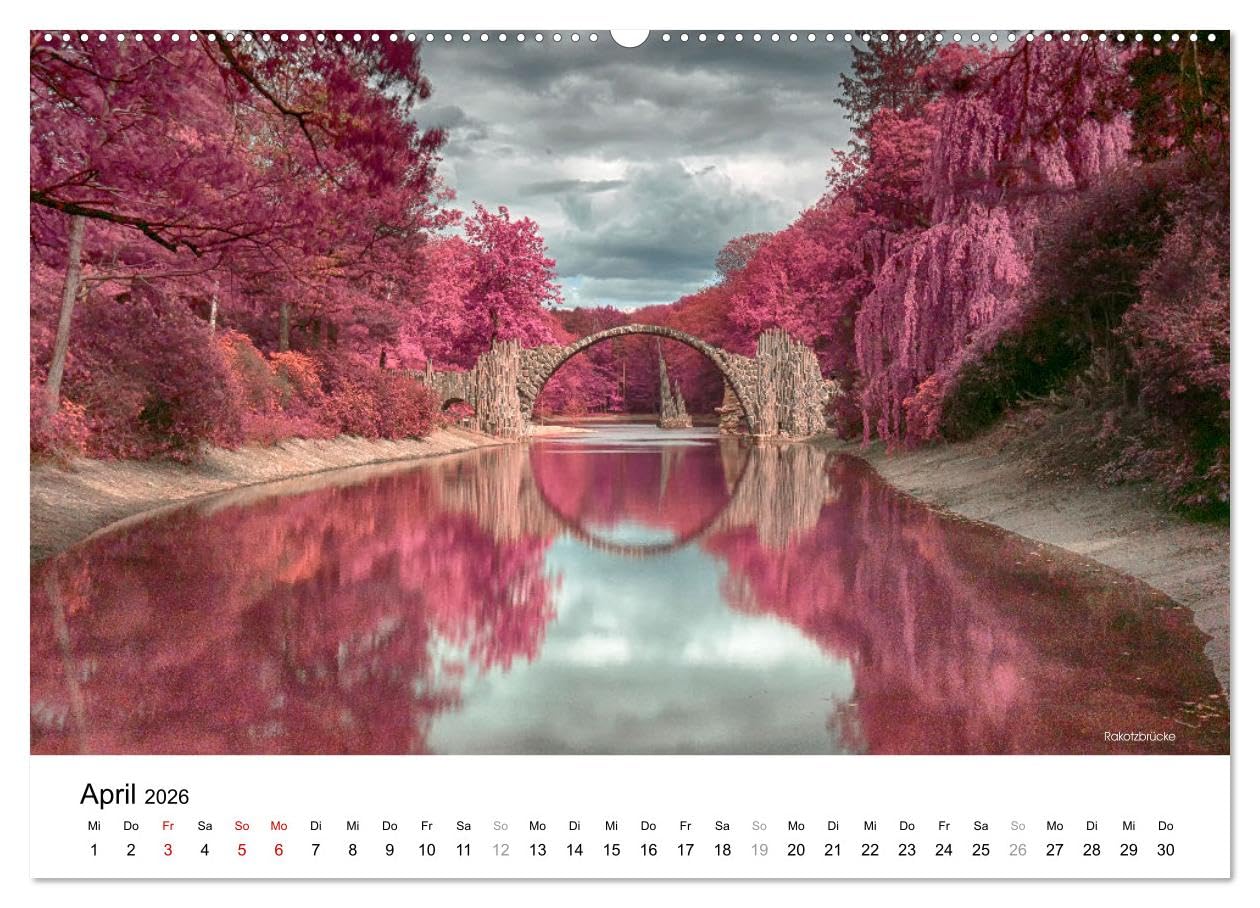Die Lausitz durch den Infrarotfilter (Wandkalender 2026 DIN A2 quer), CALVENDO Monatskalender: Die Lausitzer Landmarken im Stil eines Infrarotfilm (CALVENDO Natur)