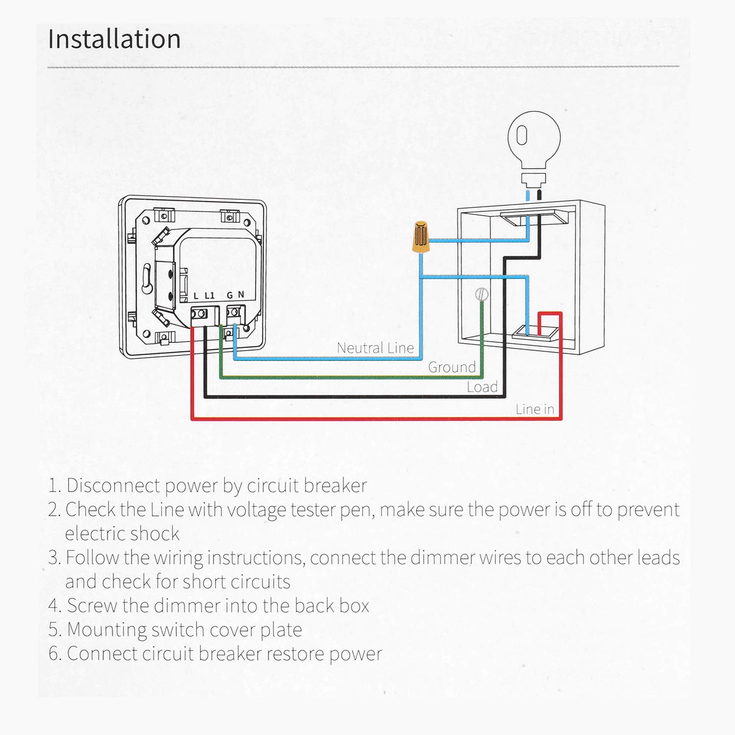 Karlak Interruptor de atenuación inteligente, interruptor de luz Zigbee inteligente compatible con Alexa Home con control remoto, requiere cable neutro de un solo polo Tuya, estándar europeo,