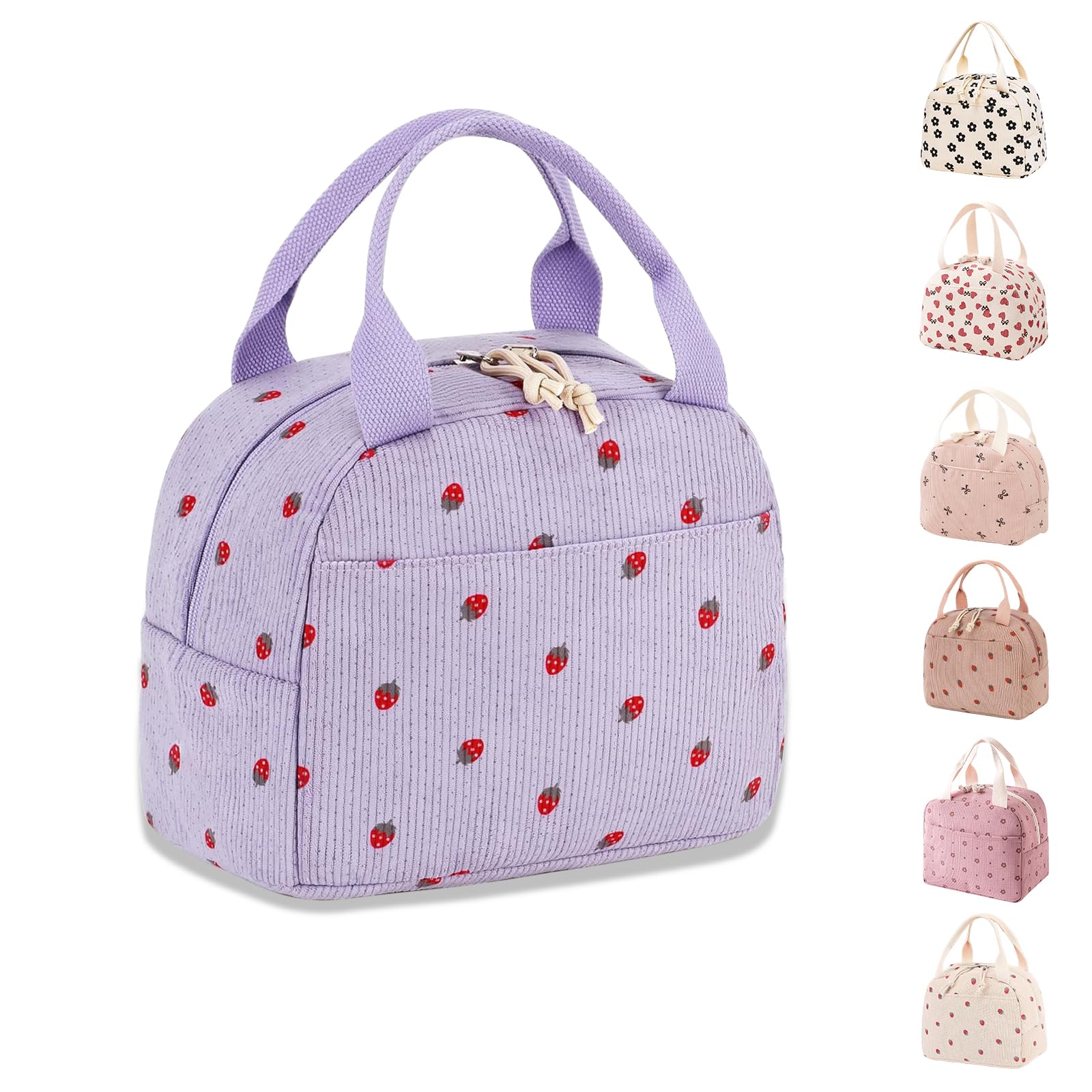 Binoster Lunchtasche Klein Kleine Mini Kühltasche Lunchtasche Damen Kinder Thermotasche Isoliertasche Lunch Bag Lunchbag für Arbeit Schule Picknick Reisen Strand Geschenke für Frauen
