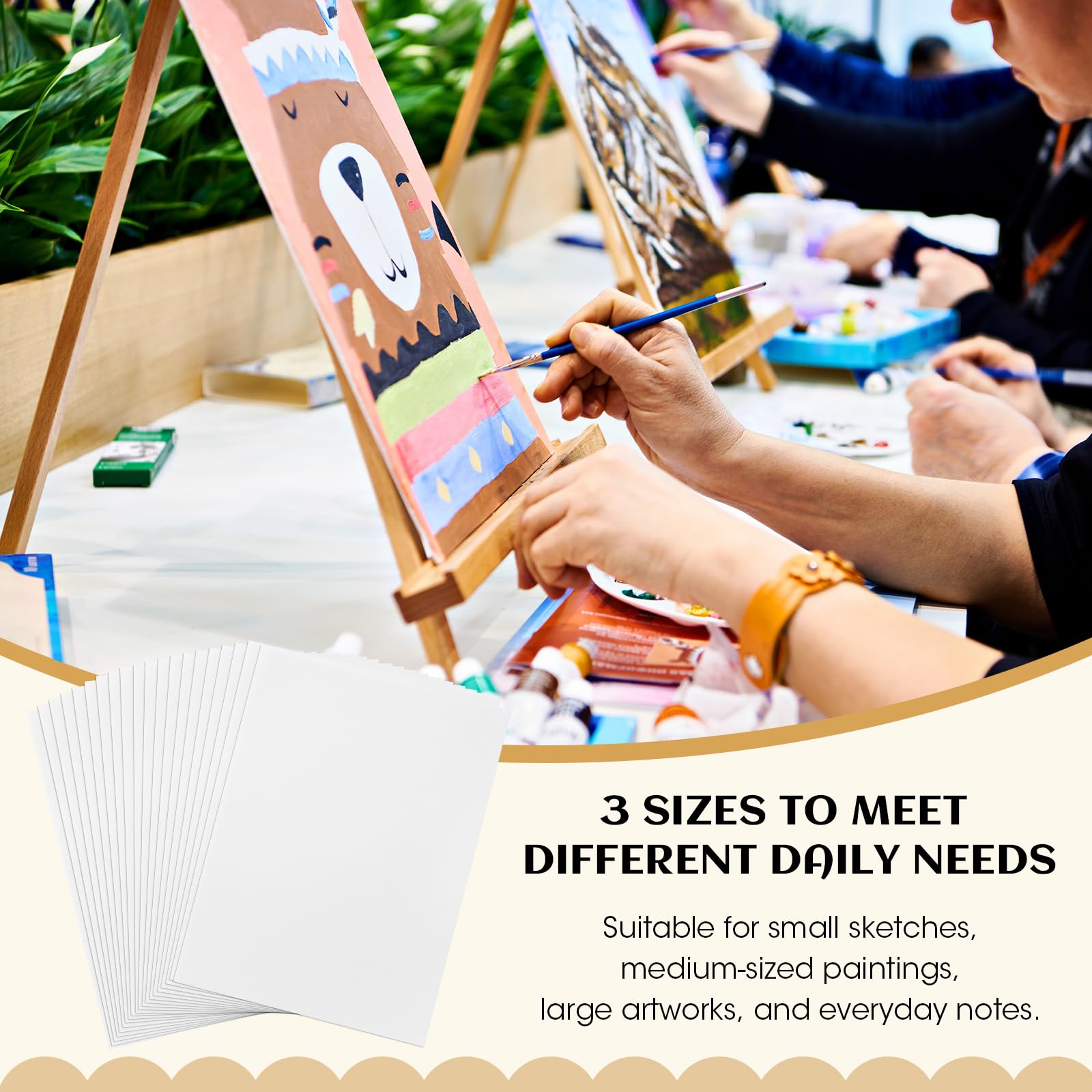 Maitys Lot de 30 feuilles de papier minéral - 3 tailles (15,2 x 20,3 cm, 22,9 x 30,5 cm, 27,9 x 35,6 cm), papier imperméable durable pour encre à l'alcool, aquarelle, croquis et art mixte
